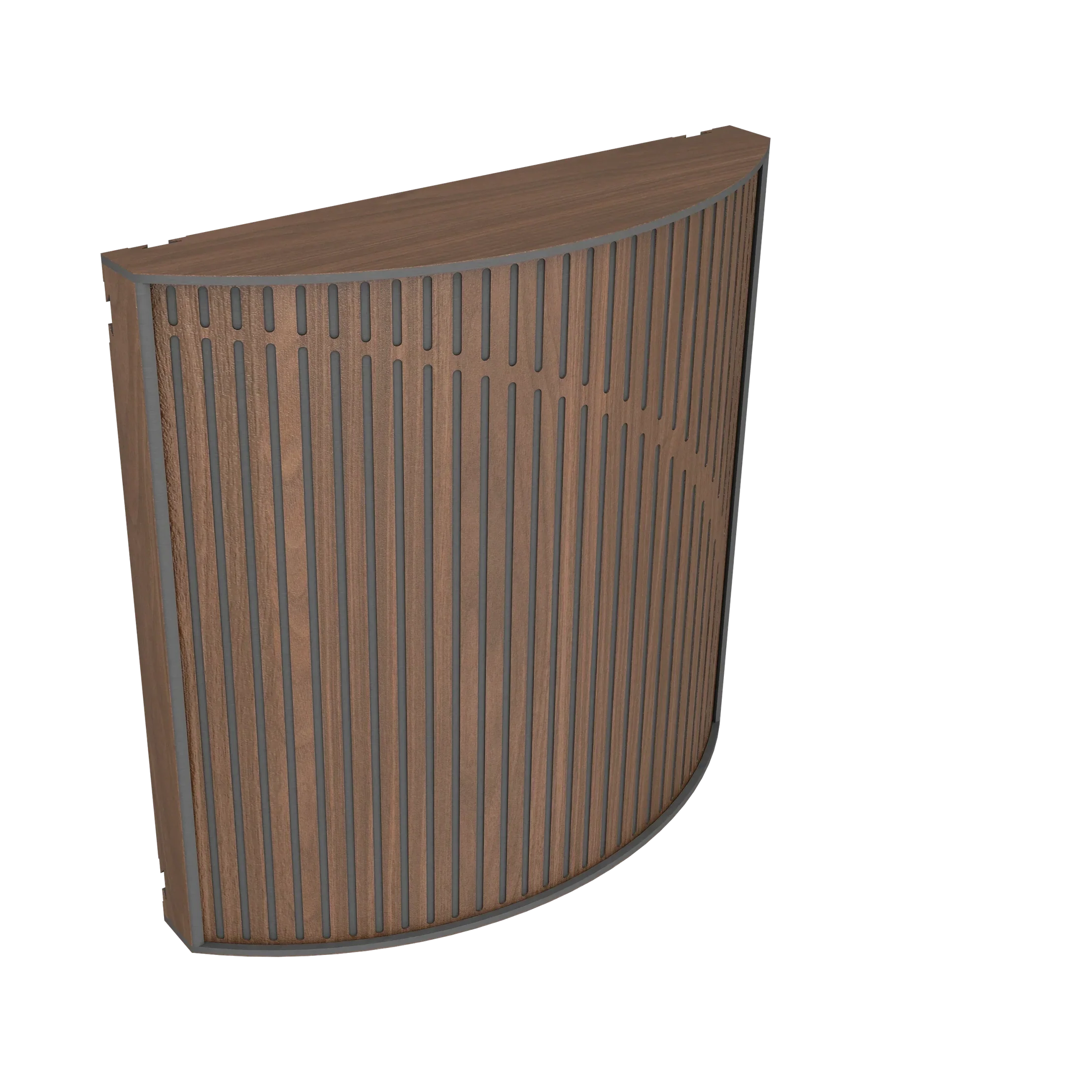 Vicoustic Cinema Round Ultra Fuser Sound Diffuser Acoustic Panel in Dark Walnut