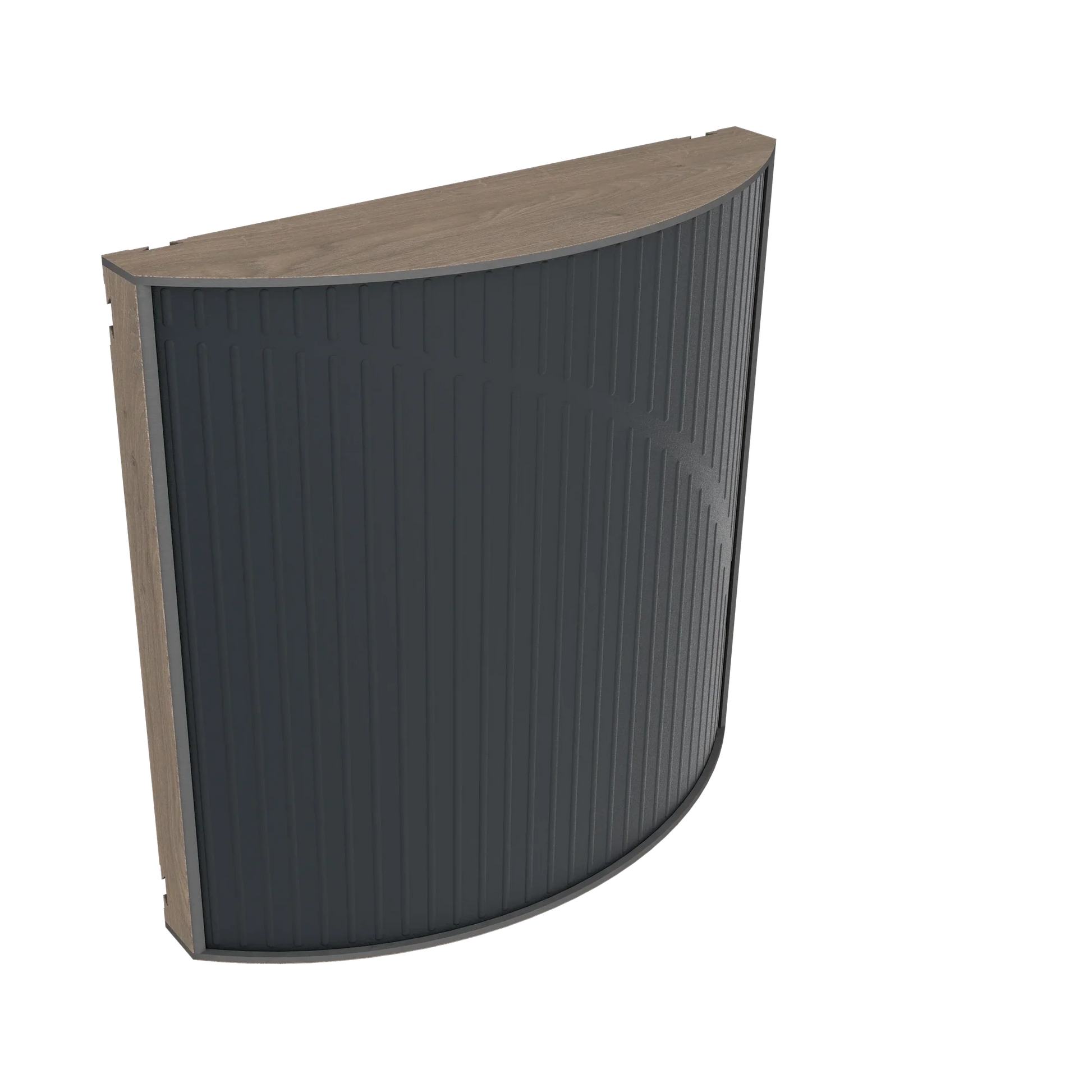 Vicoustic Cinema Round Ultra VMT Sound Absorbing Acoustic Panel in Black and Brown Oak