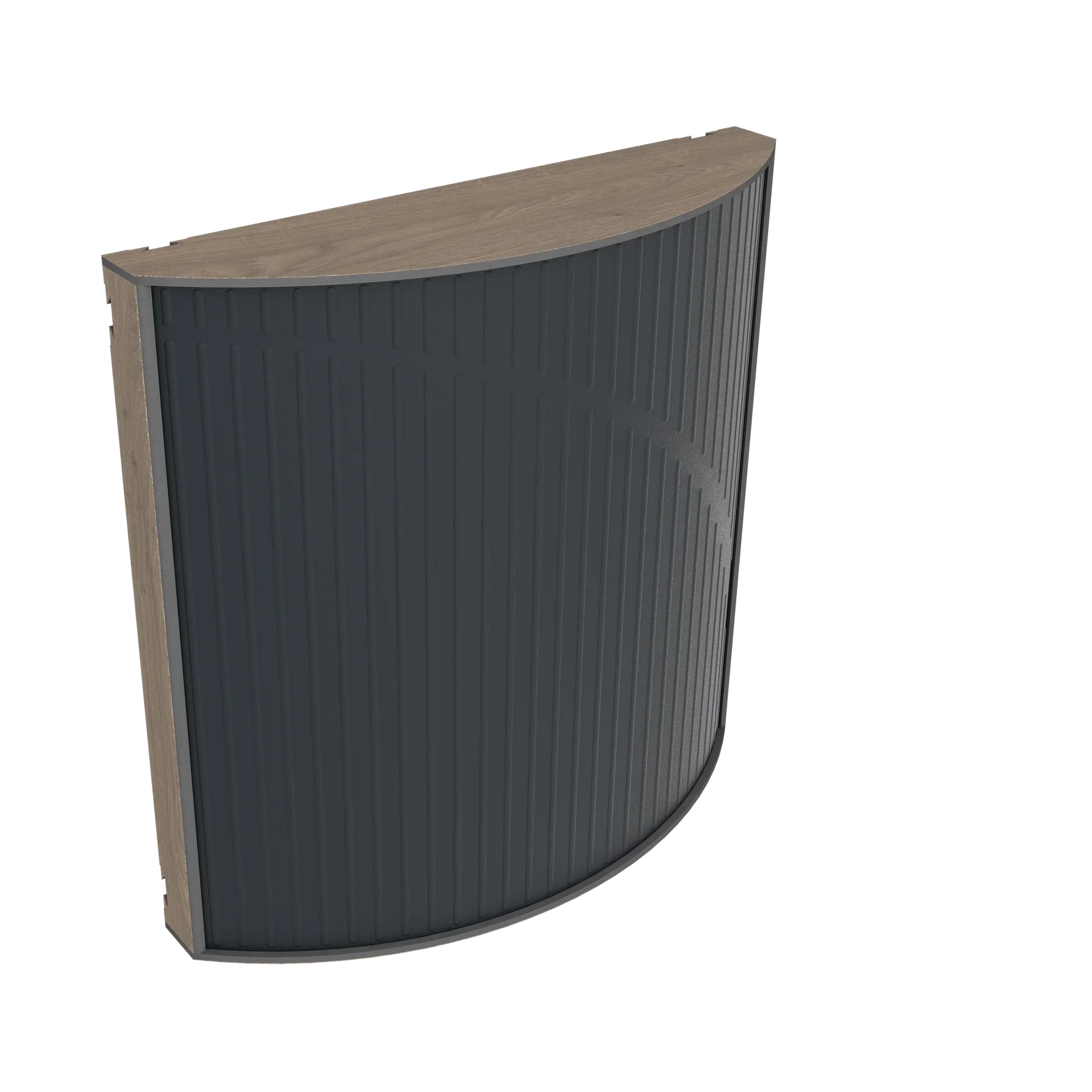 Vicoustic Cinema Round Ultra VMT Sound Absorbing Acoustic Panel in Black and Brown Oak