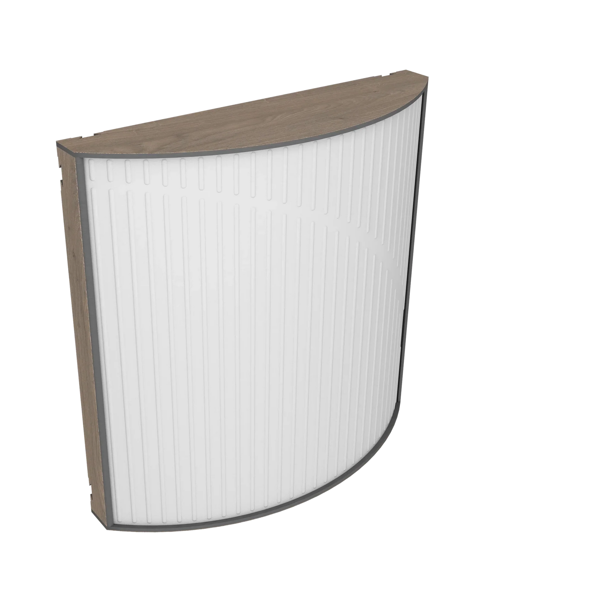 Vicoustic Cinema Round Ultra VMT Sound Absorbing Acoustic Panel in Natural White and Brown Oak