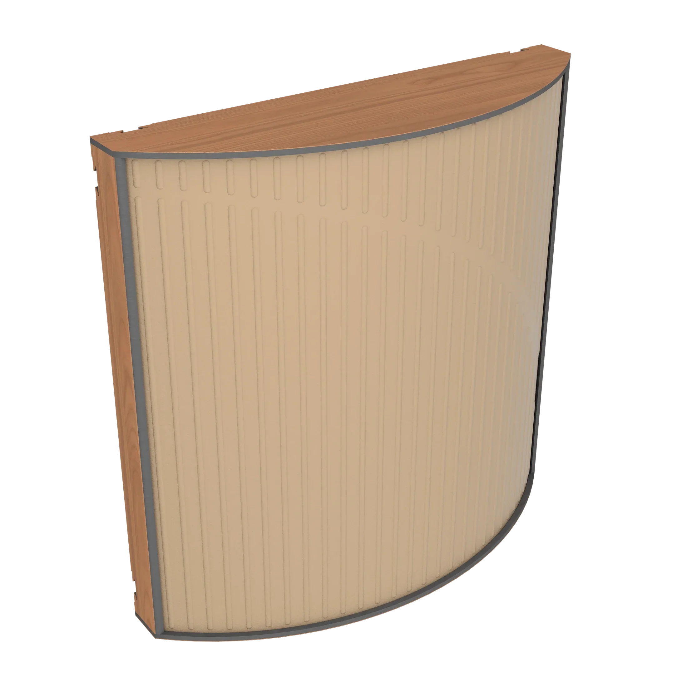 Vicoustic Cinema Round Ultra VMT Sound Absorbing Acoustic Panel in Beige and Locarno Cherry