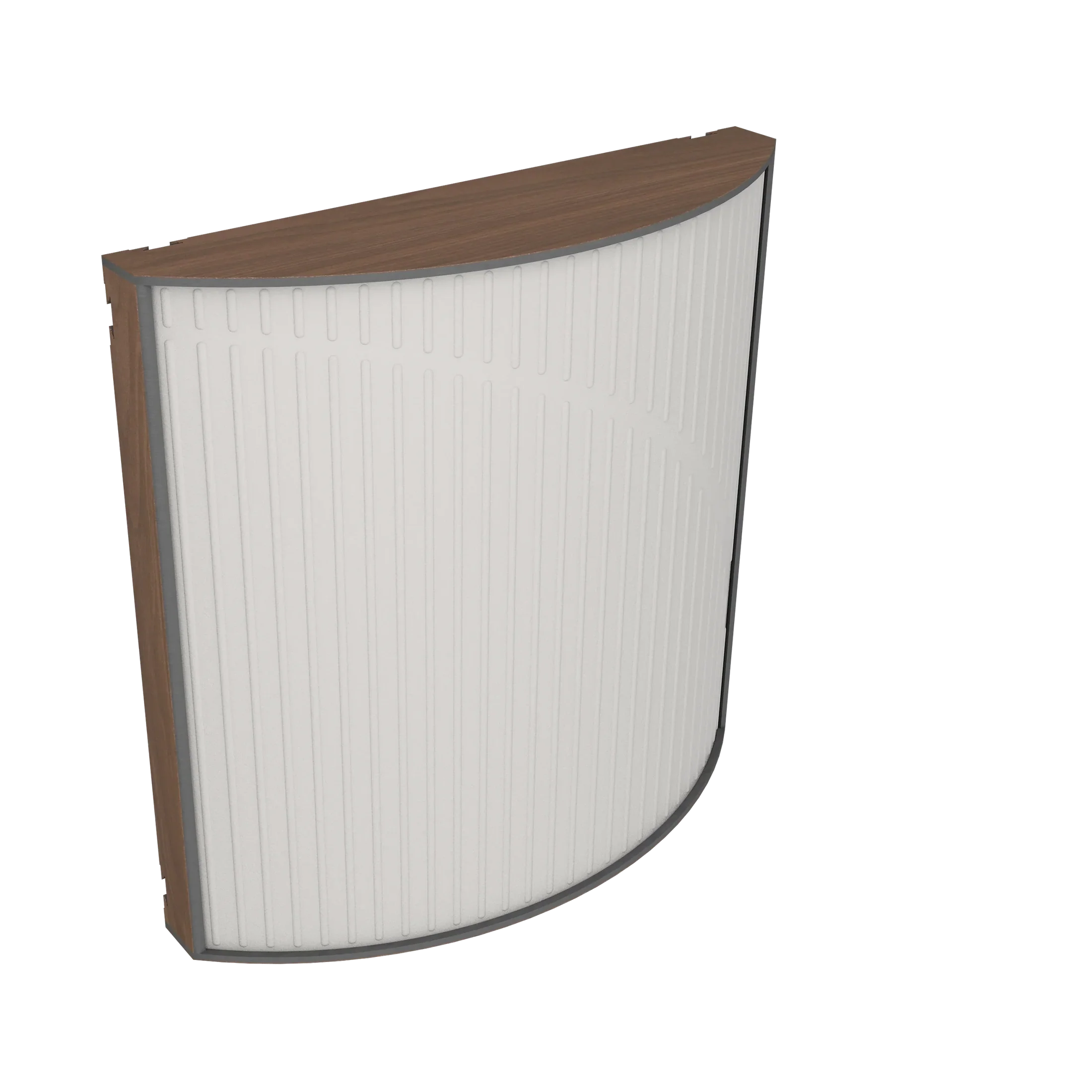 Vicoustic Cinema Round Ultra VMT Sound Absorbing Acoustic Panel in Light Grey and Dark Walnut
