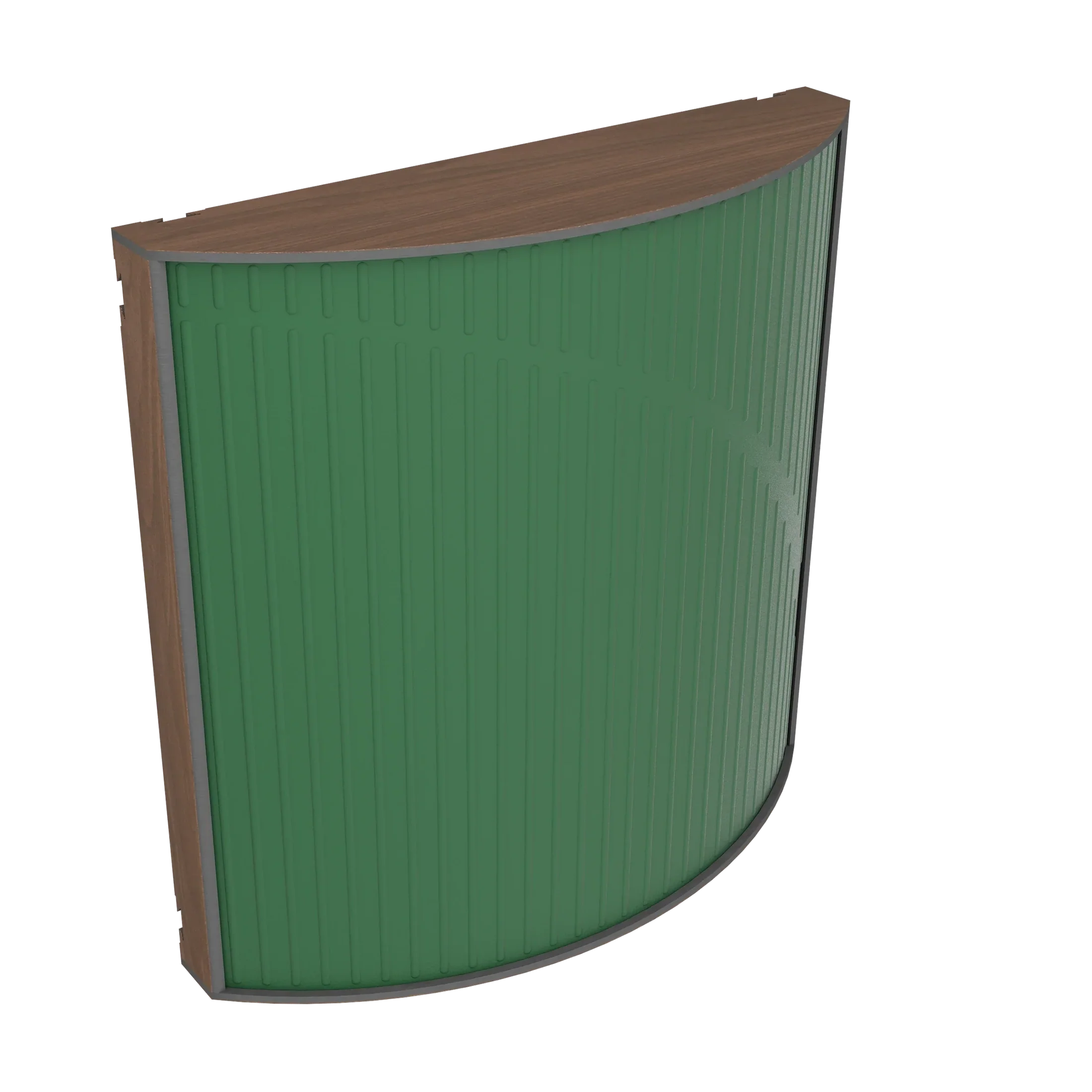 Vicoustic Cinema Round Ultra VMT Sound Absorbing Acoustic Panel in Musk Green and Dark Walnut