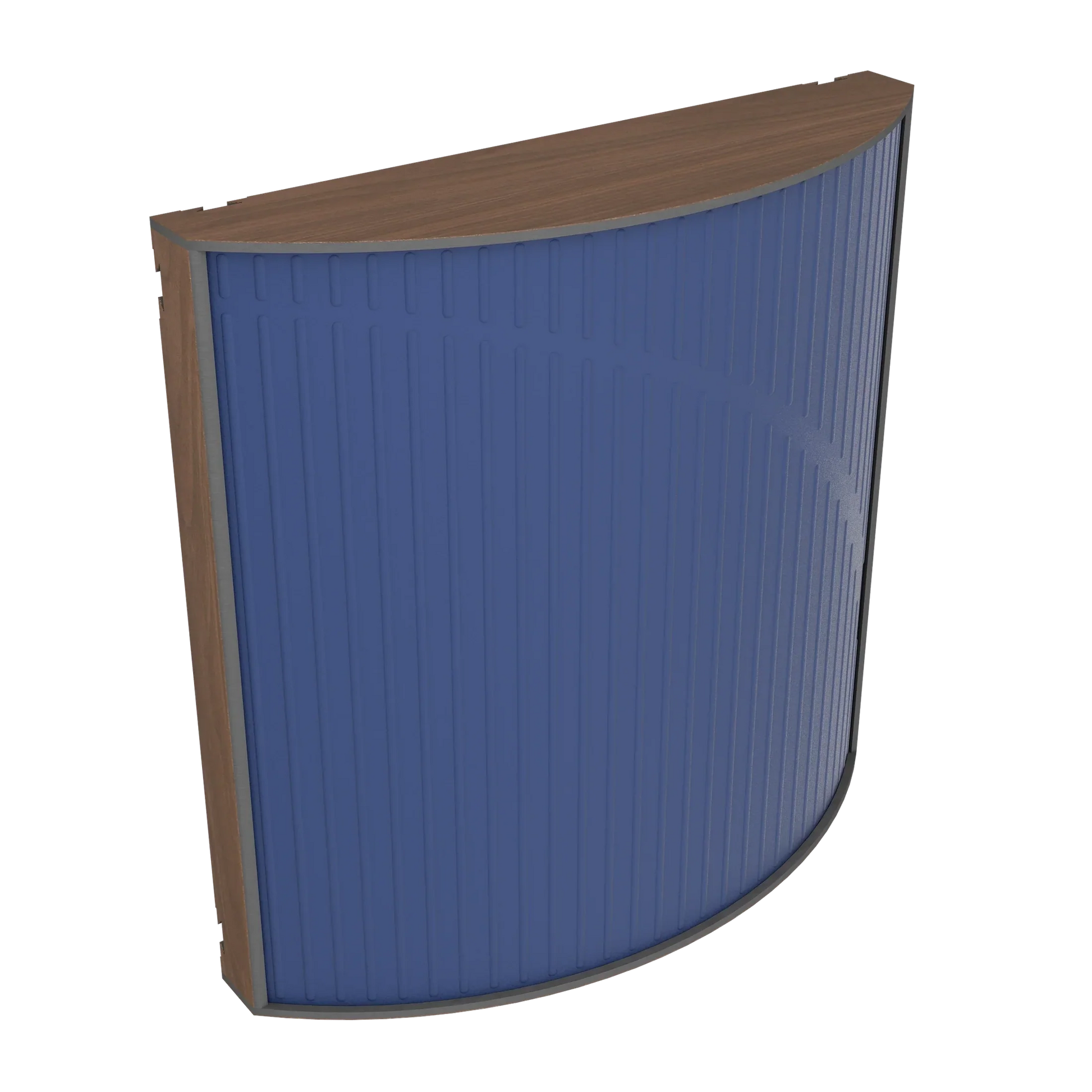 Vicoustic Cinema Round Ultra VMT Sound Absorbing Acoustic Panel in Blue and Dark Walnut