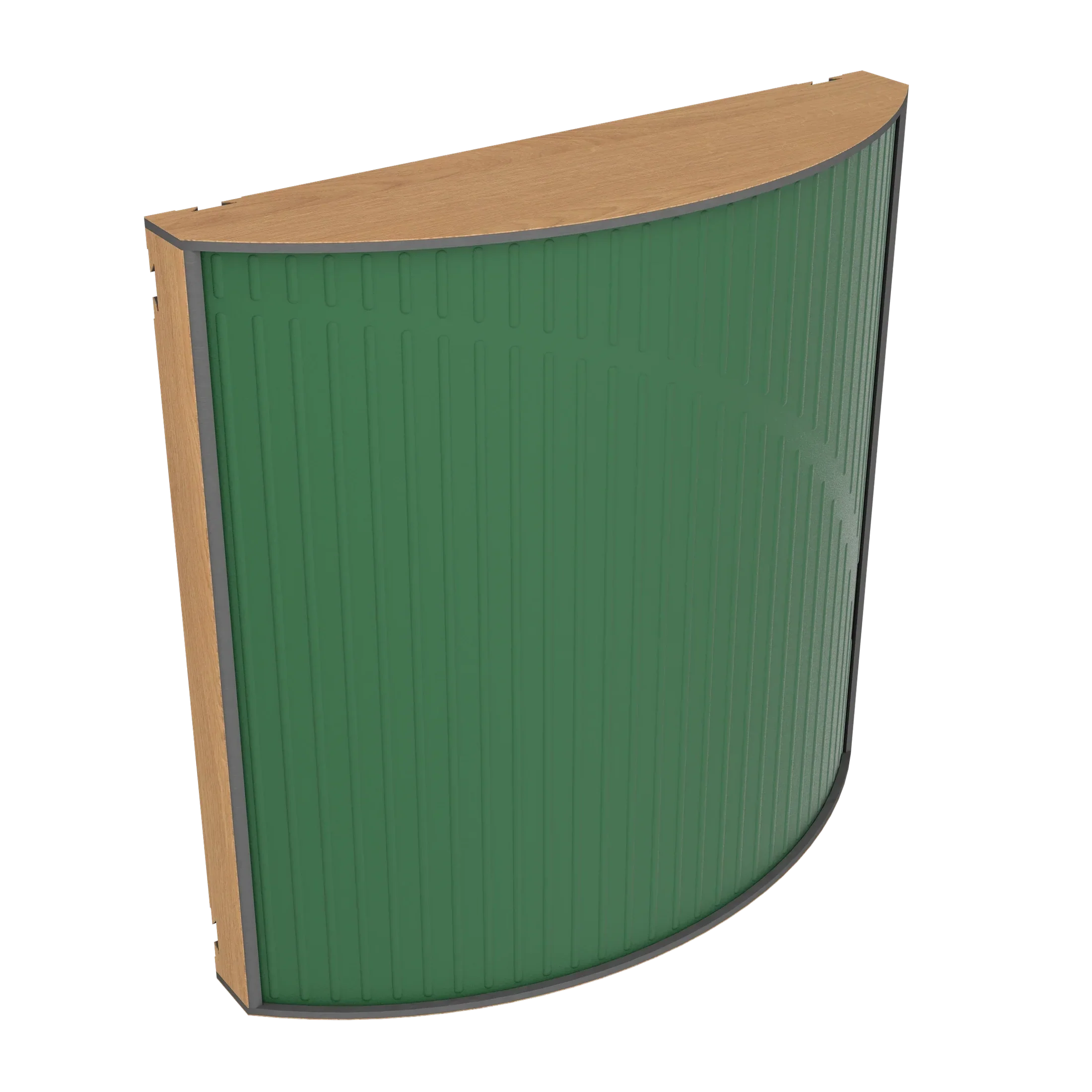 Vicoustic Cinema Round Ultra VMT Sound Absorbing Acoustic Panel in Musk Green and Natural Oak