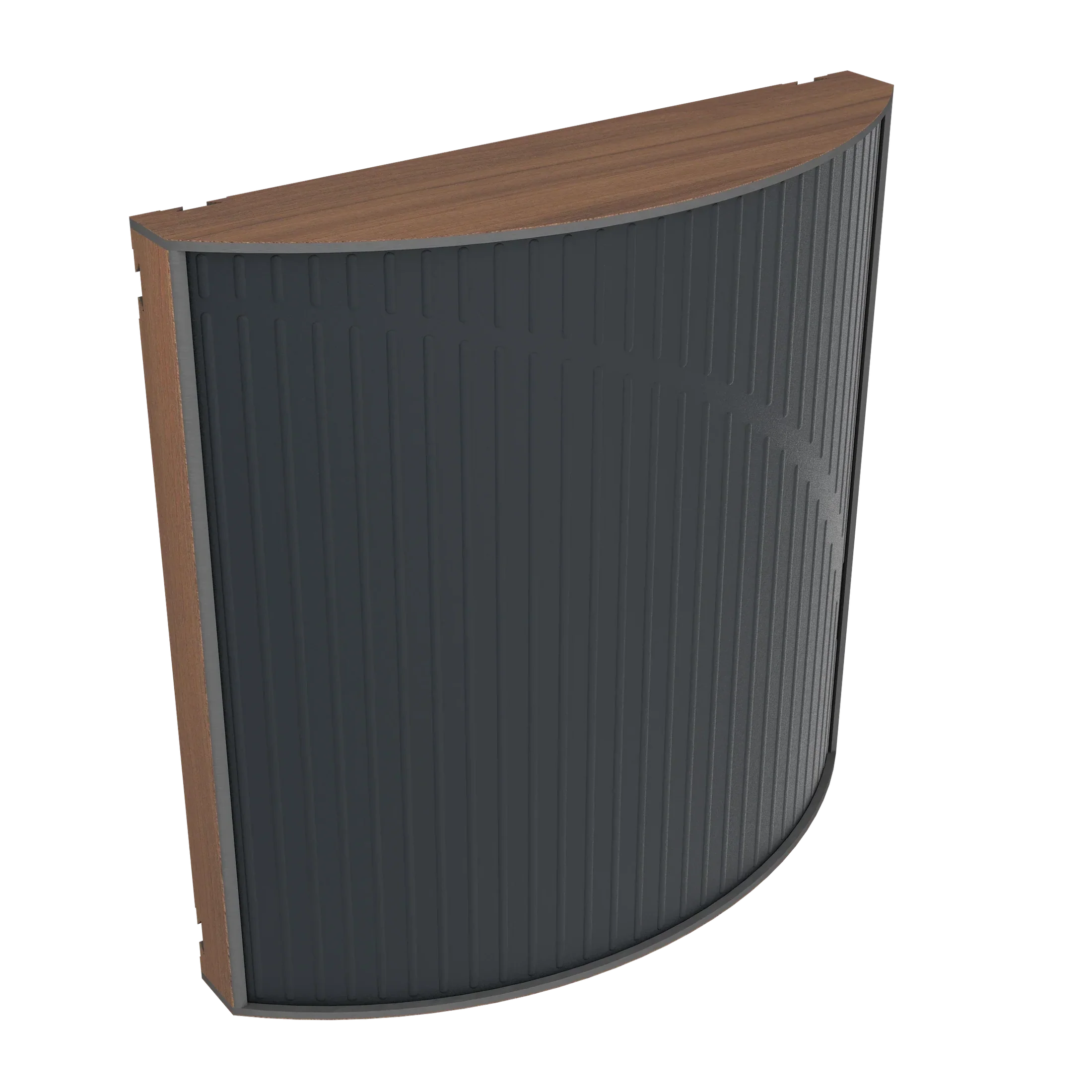 Vicoustic Cinema Round Ultra VMT Sound Absorbing Acoustic Panel in Black and Natural Walnut