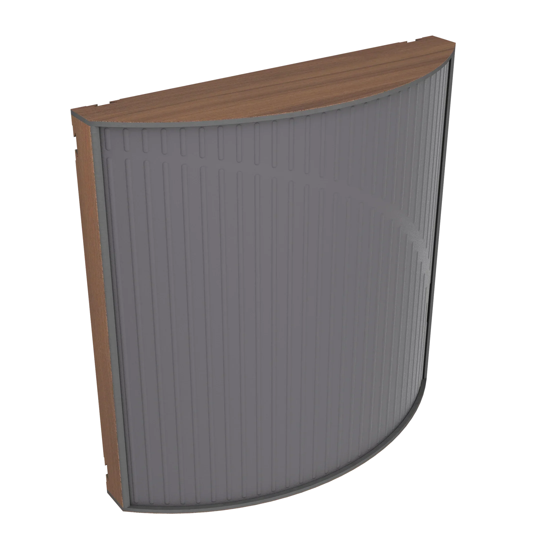 Vicoustic Cinema Round Ultra VMT Sound Absorbing Acoustic Panel in Grey and Natural Walnut