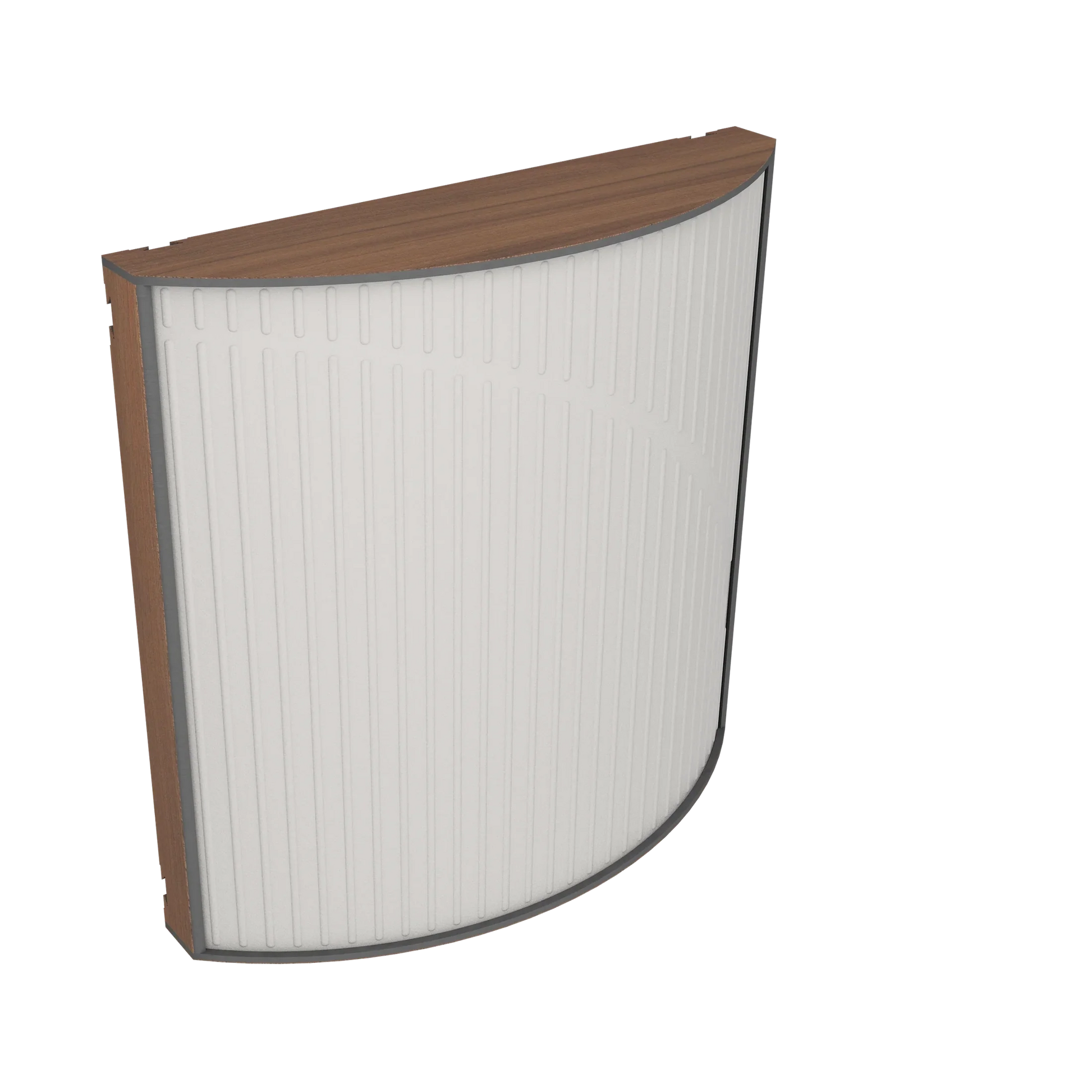 Vicoustic Cinema Round Ultra VMT Sound Absorbing Acoustic Panel in Light Grey and Natural Walnut