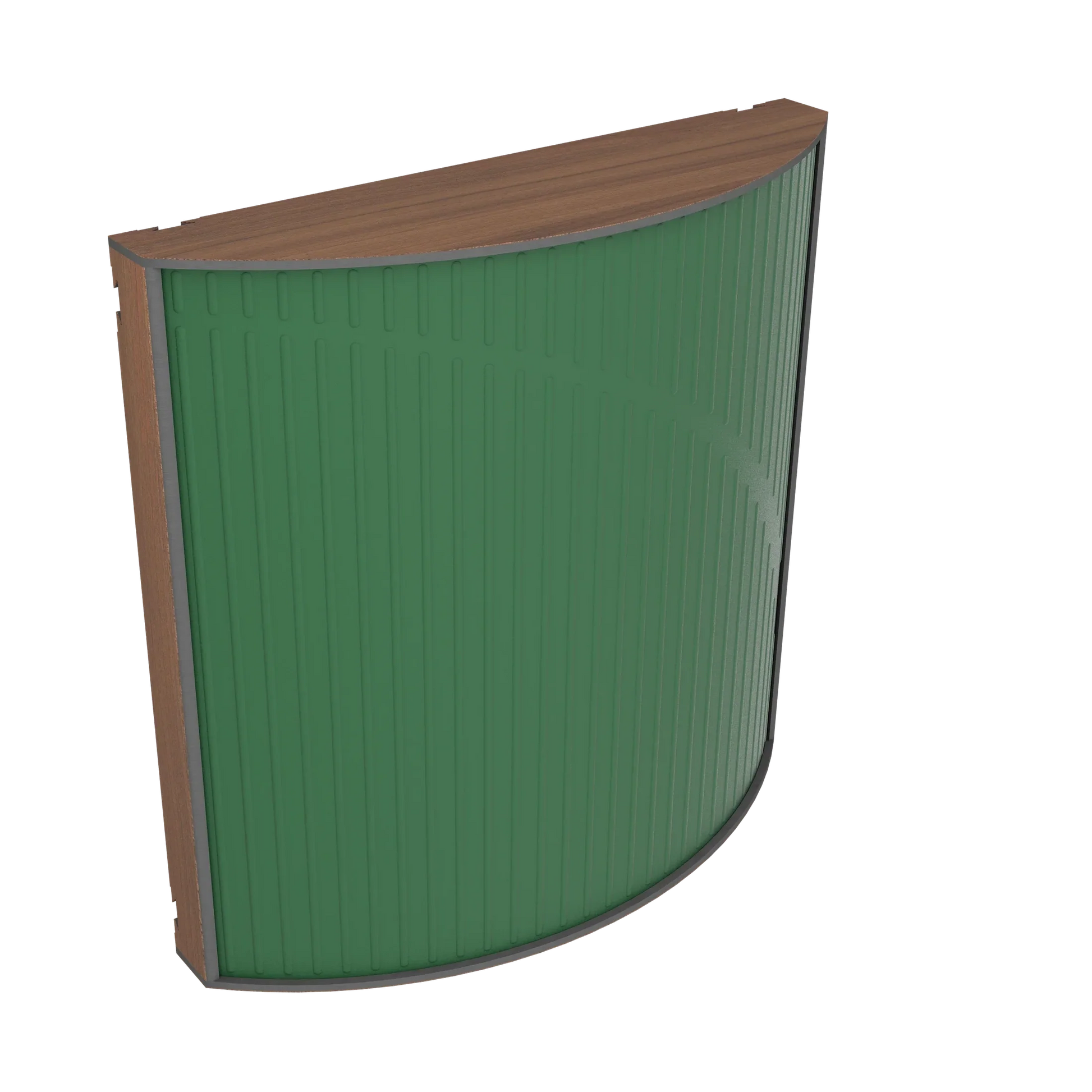 Vicoustic Cinema Round Ultra VMT Sound Absorbing Acoustic Panel in Musk Green and Natural Walnut