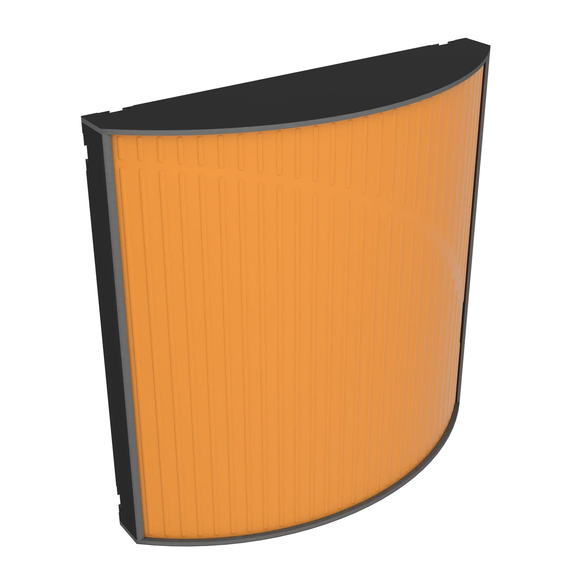 Vicoustic Cinema Round Ultra VMT Sound Absorbing Acoustic Panel in Pumpkin Orange and Black Matte