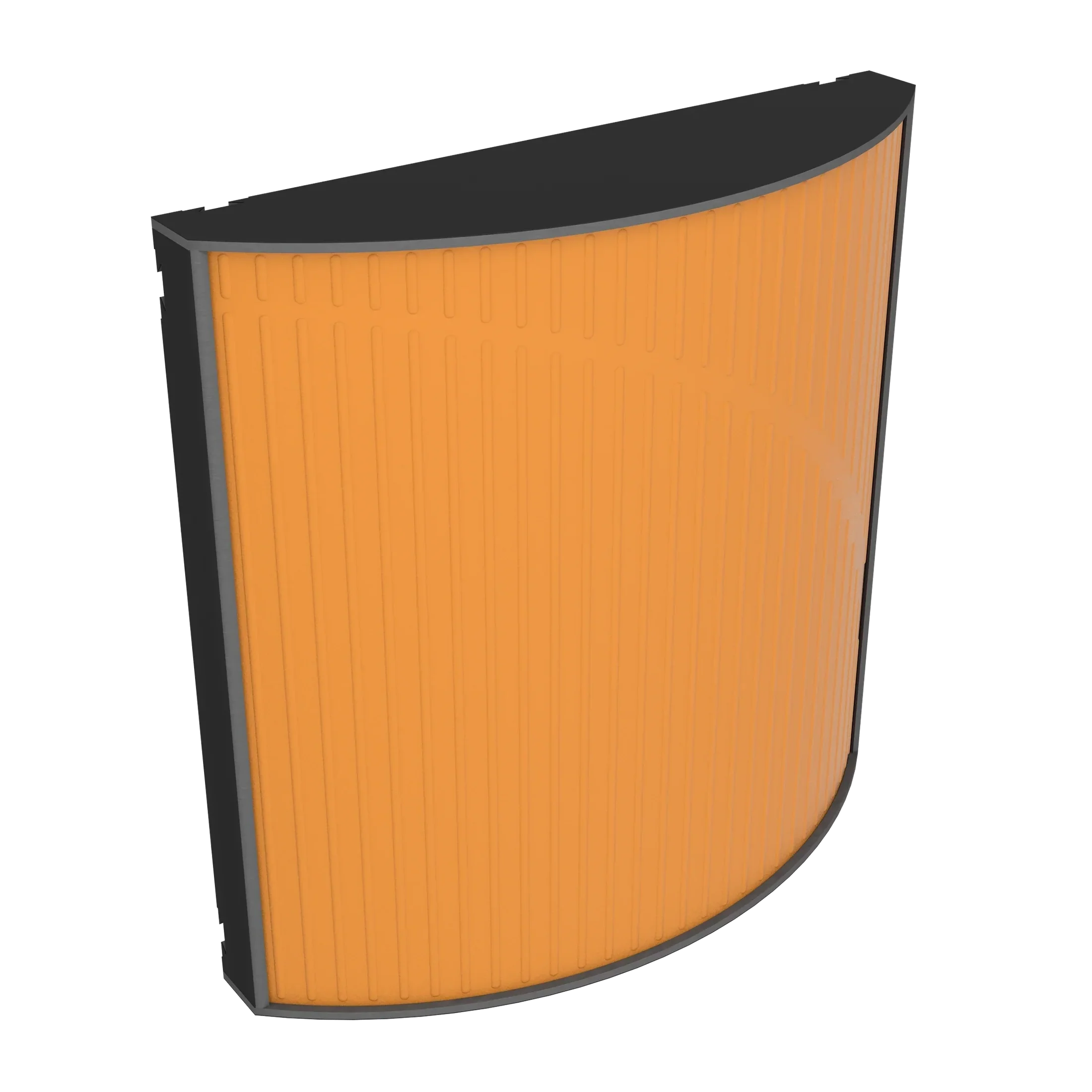 Vicoustic Cinema Round Ultra VMT Sound Absorbing Acoustic Panel in Pumpkin Orange and Black Matte