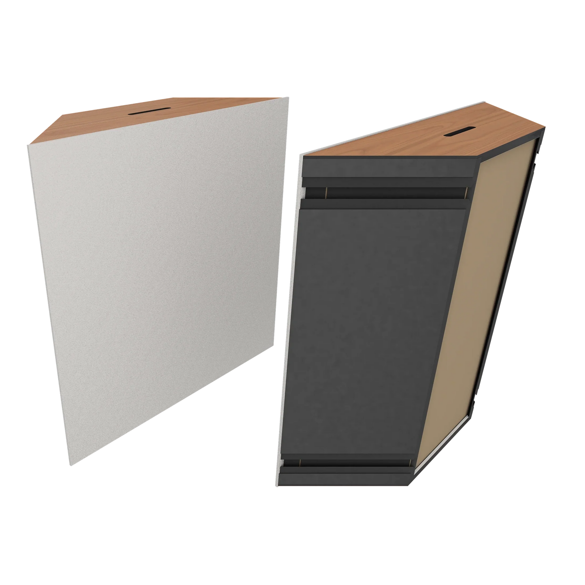 Vicoustic Super Bass Extreme Ultra VMT Bass Trap Acoustic Panel in Light Grey and Locarno Cherry