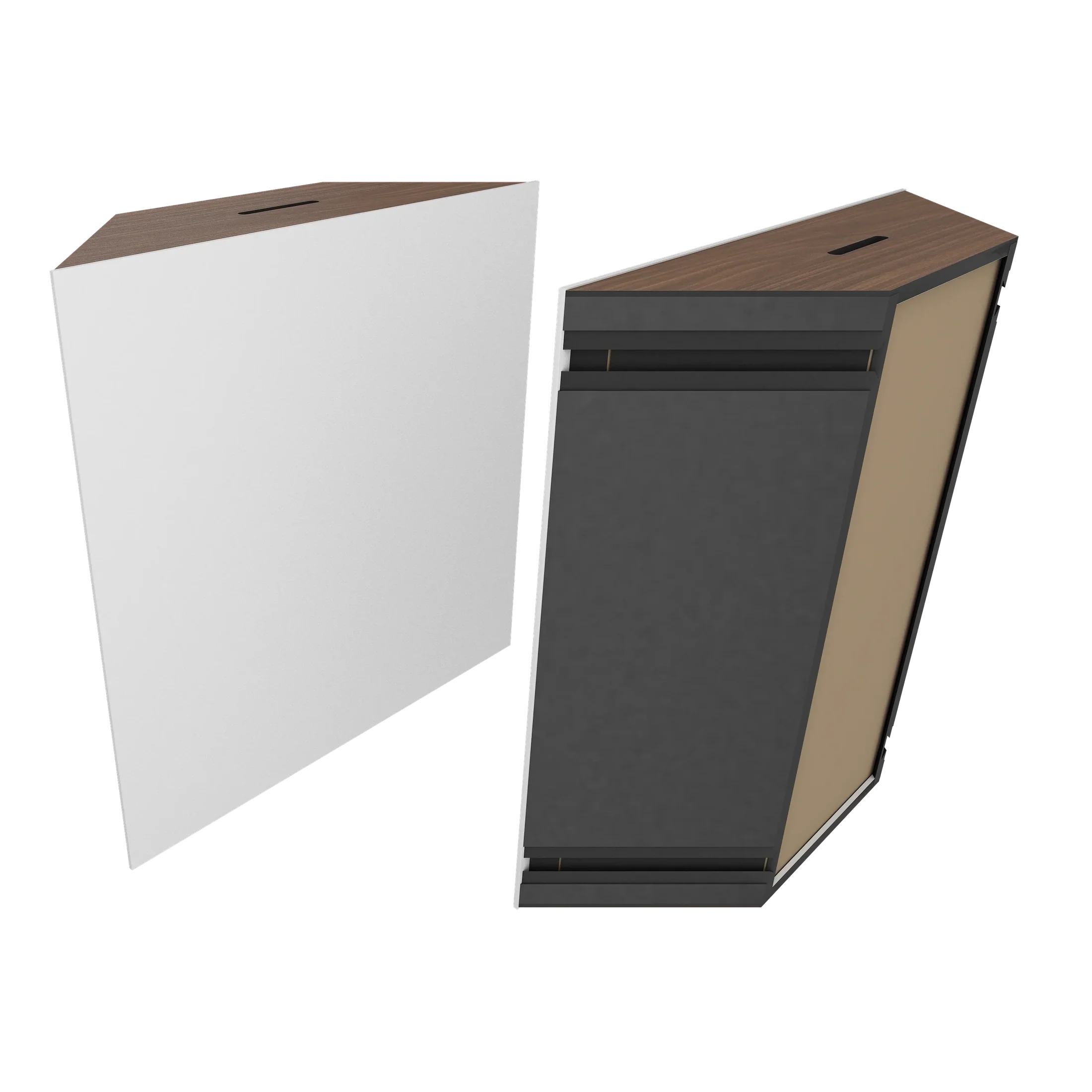 Vicoustic Super Bass Extreme Ultra VMT Bass Trap Acoustic Panel in Natural White and Dark Walnut