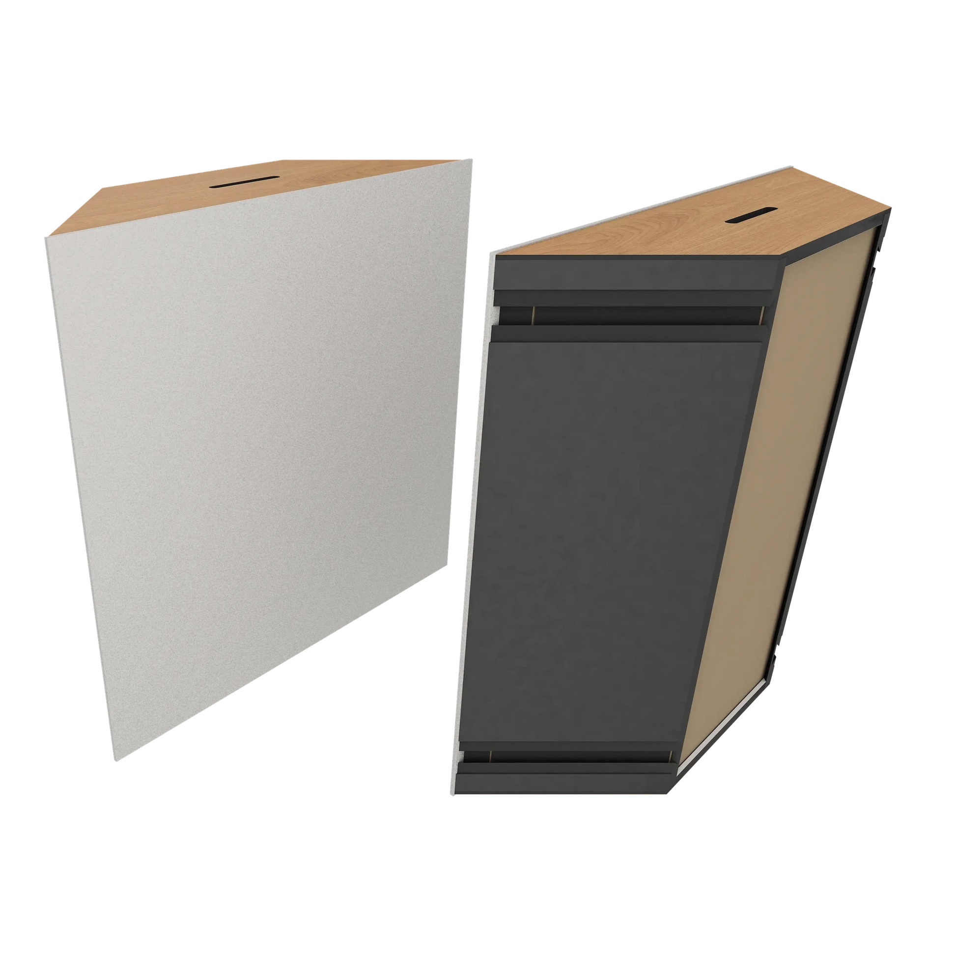 Vicoustic Super Bass Extreme Ultra VMT Bass Trap Acoustic Panel in Light Grey and Natural Oak