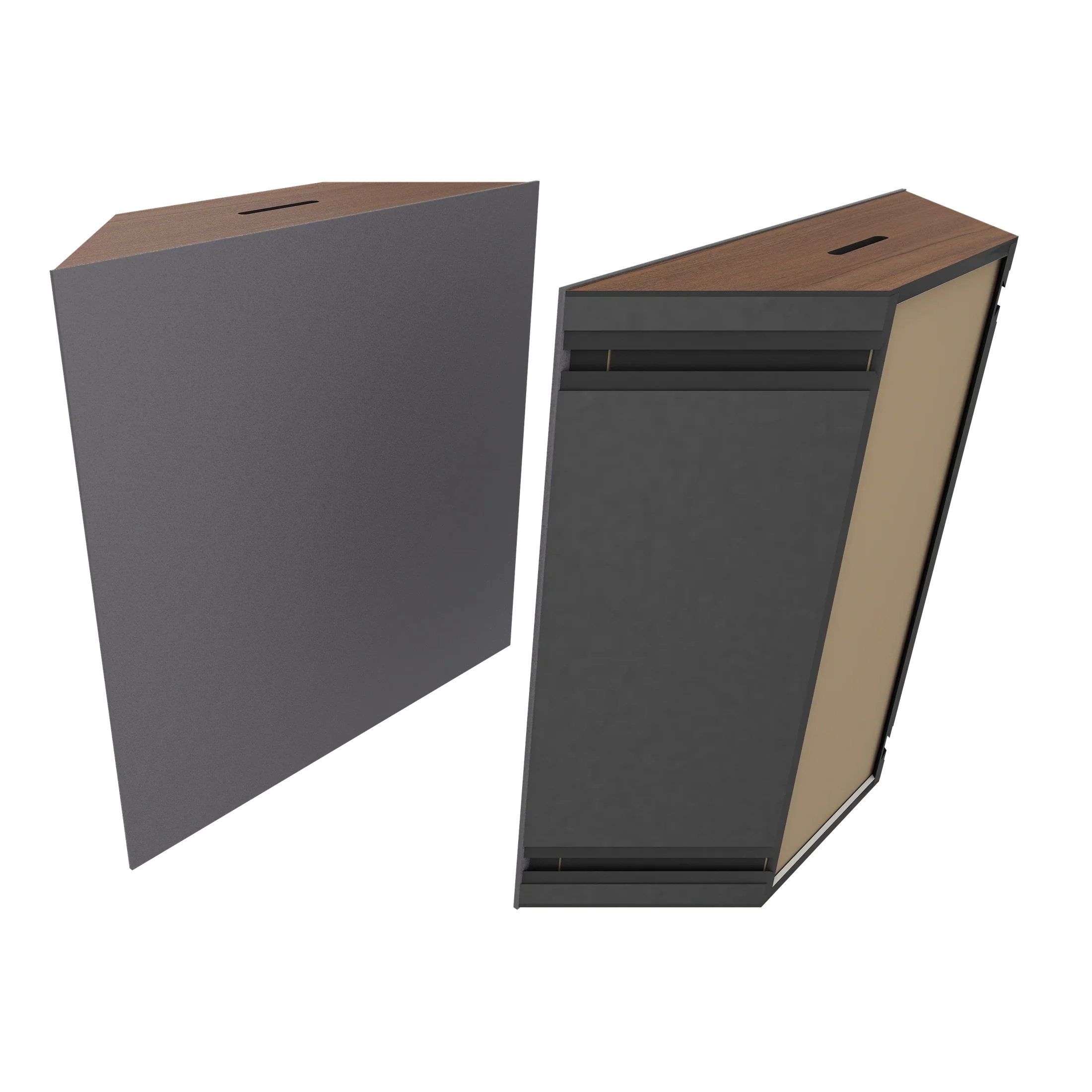 Vicoustic Super Bass Extreme Ultra VMT Bass Trap Acoustic Panel in Grey and Natural Walnut