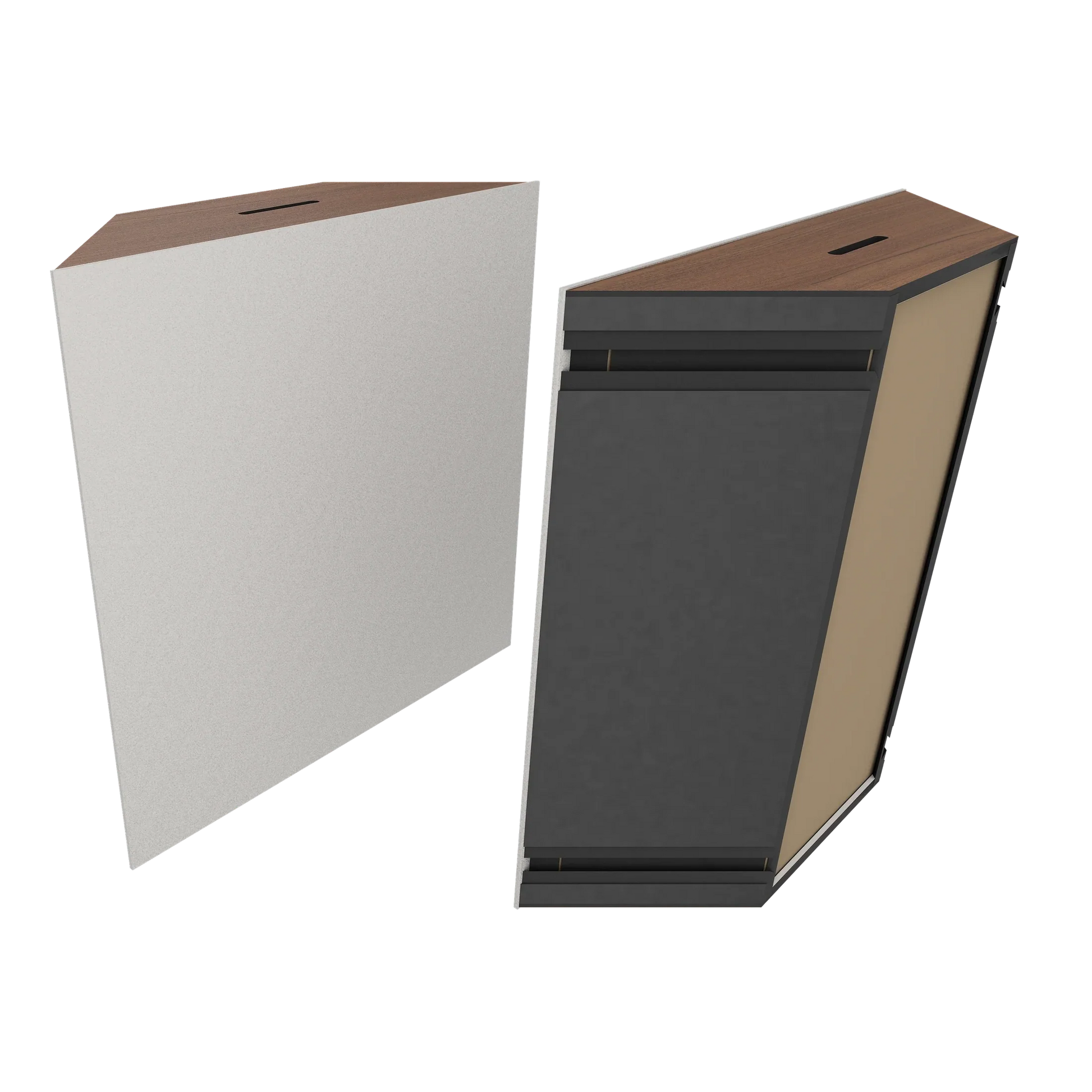Vicoustic Super Bass Extreme Ultra VMT Bass Trap Acoustic Panel in Light Grey and Natural Walnut