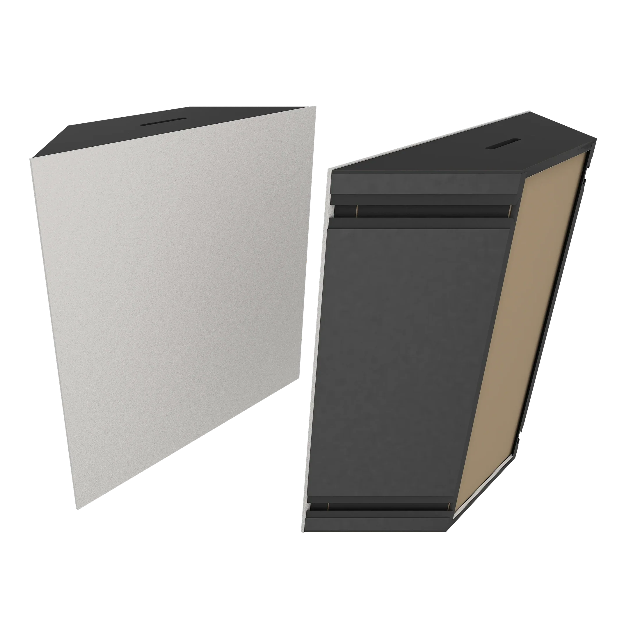 Vicoustic Super Bass Extreme Ultra VMT Bass Trap Acoustic Panel in Light Grey and Black Matte
