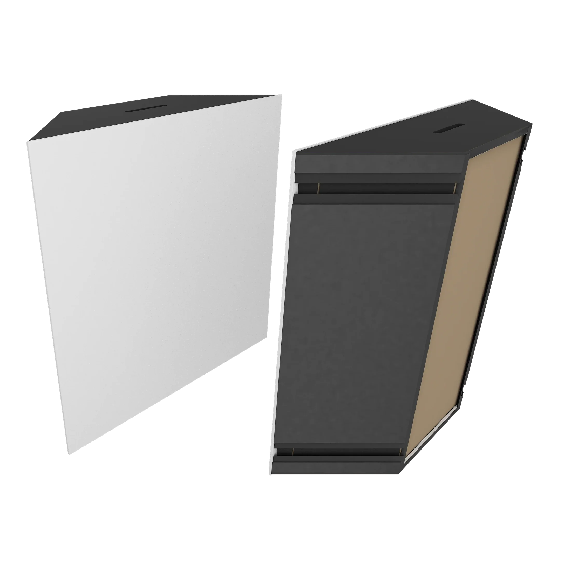 Vicoustic Super Bass Extreme Ultra VMT Bass Trap Acoustic Panel in Natural White and Black Matte