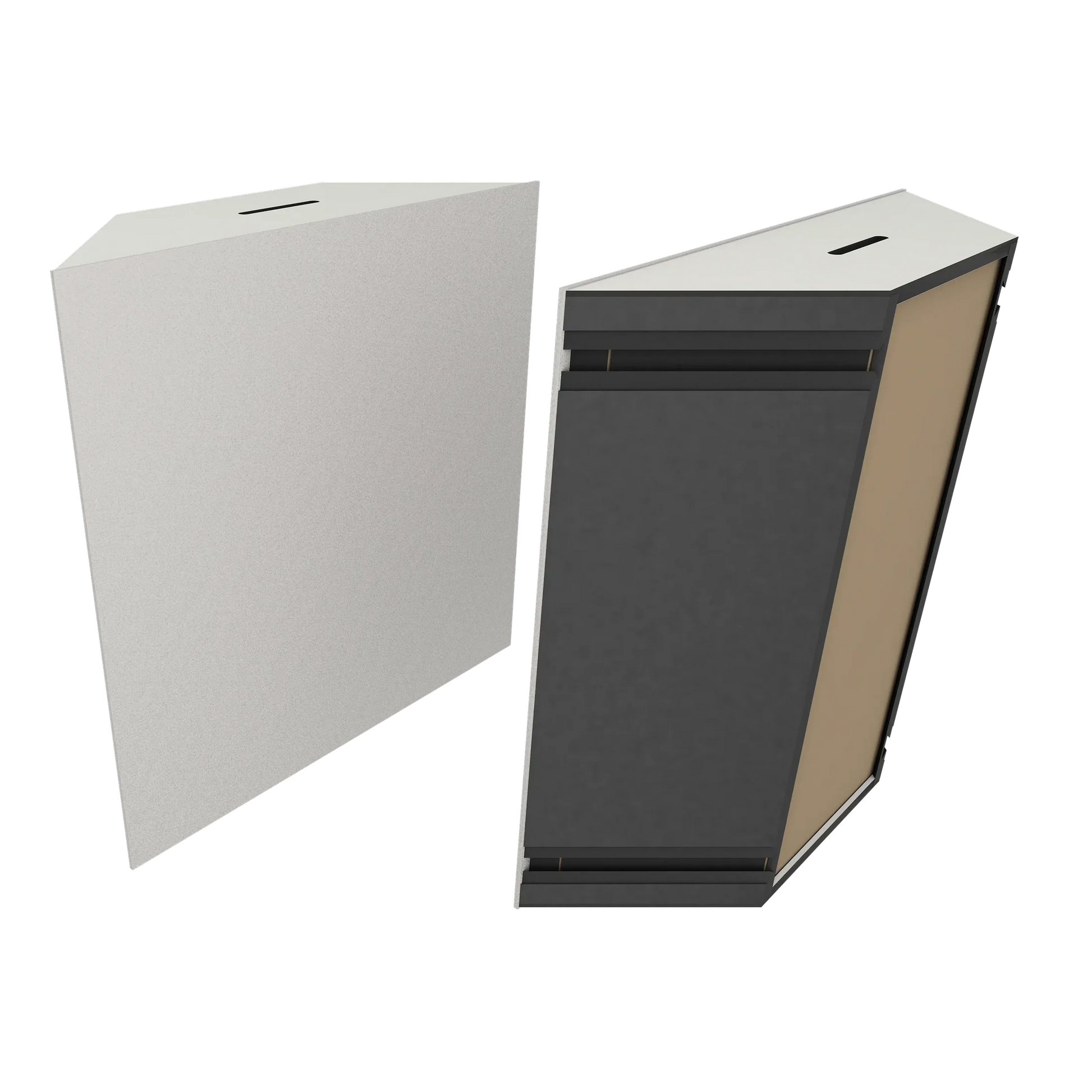 Vicoustic Super Bass Extreme Ultra VMT Bass Trap Acoustic Panel in Light Grey and White Matte