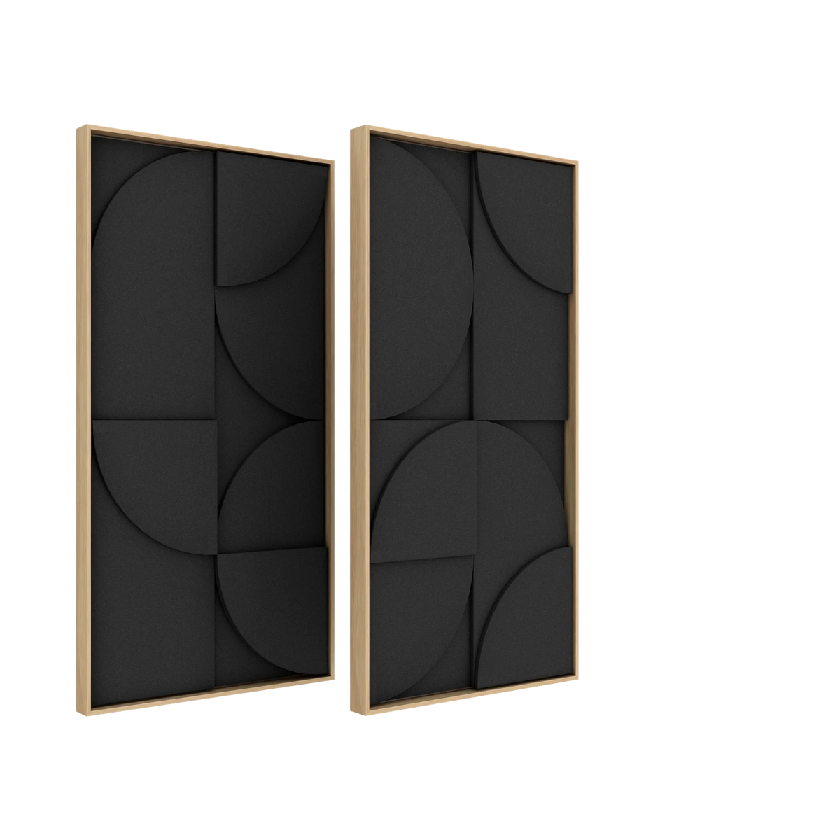 Vicoustic VicShape 3D Duo Sound Absorbing Acoustic Framed Relief Panel in Black