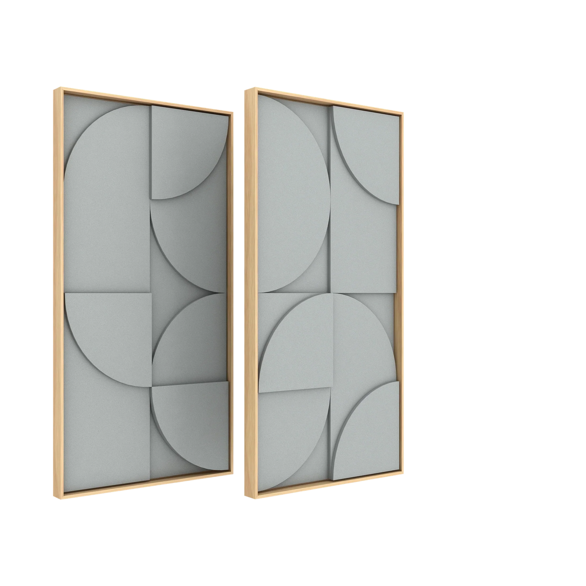 Vicoustic VicShape 3D Duo Sound Absorbing Acoustic Framed Relief Panel in Glacier