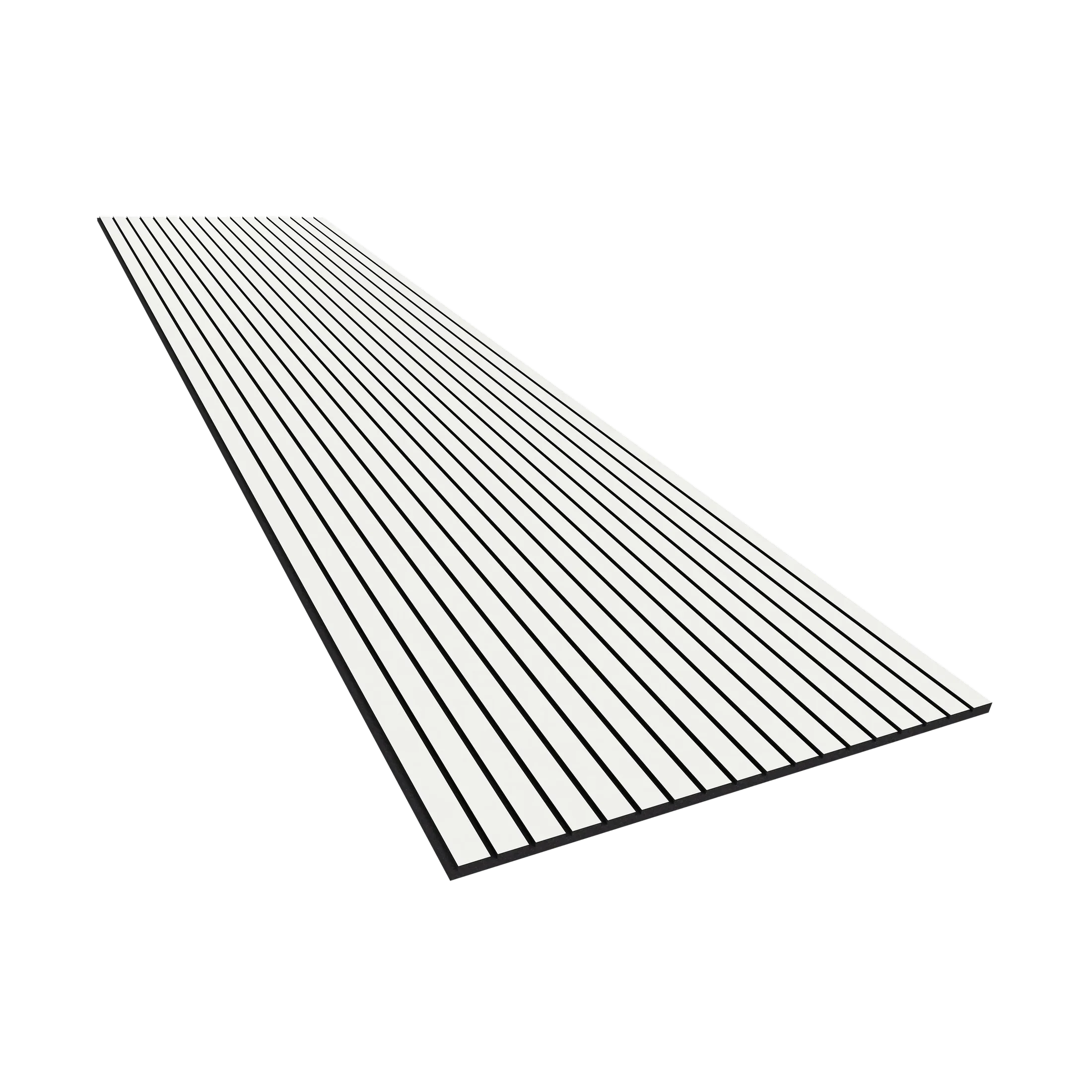 Vicoustic VicStrip 240cm Acoustic Slat Panel in White Matte Black PET