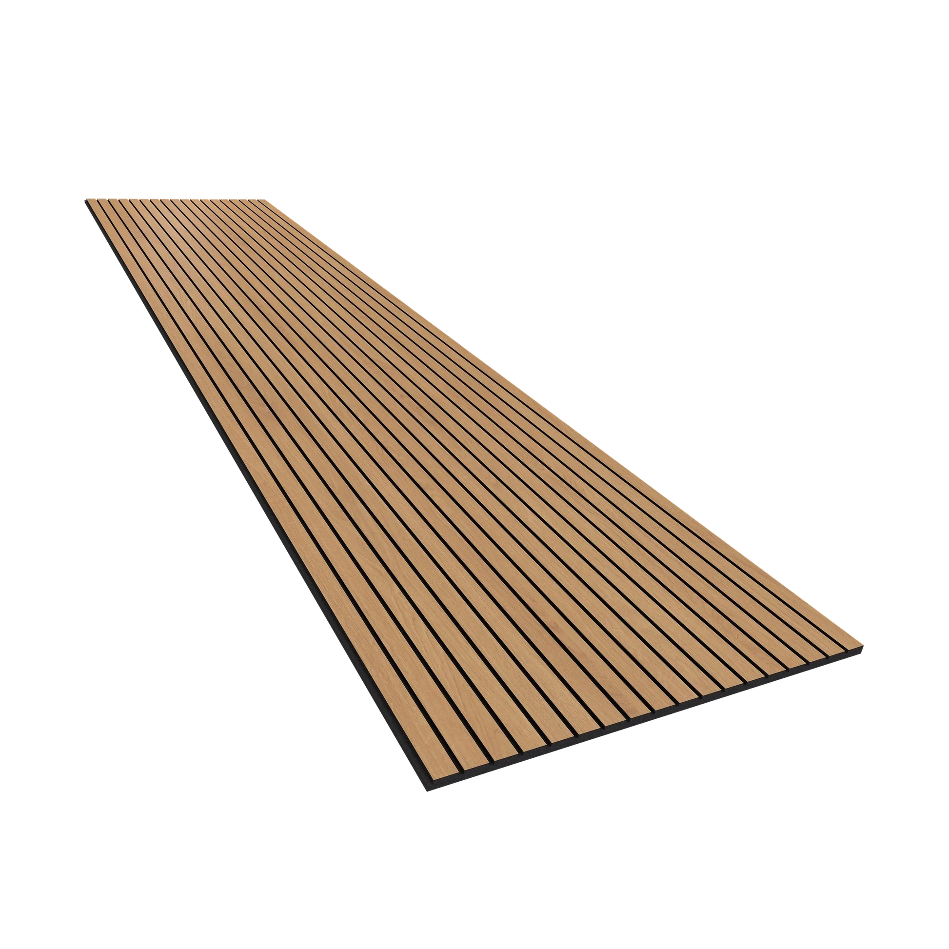 Vicoustic VicStrip 270cm Acoustic Slat Panel in Natural Oak Black PET