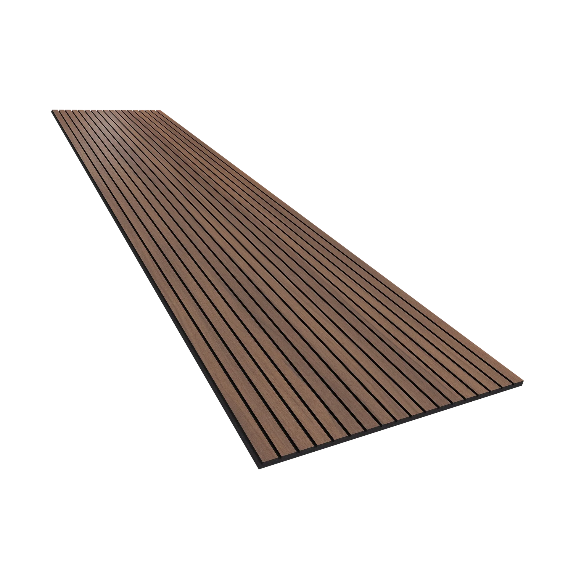 Vicoustic VicStrip 270cm Acoustic Slat Panel in Natural Walnut Black PET