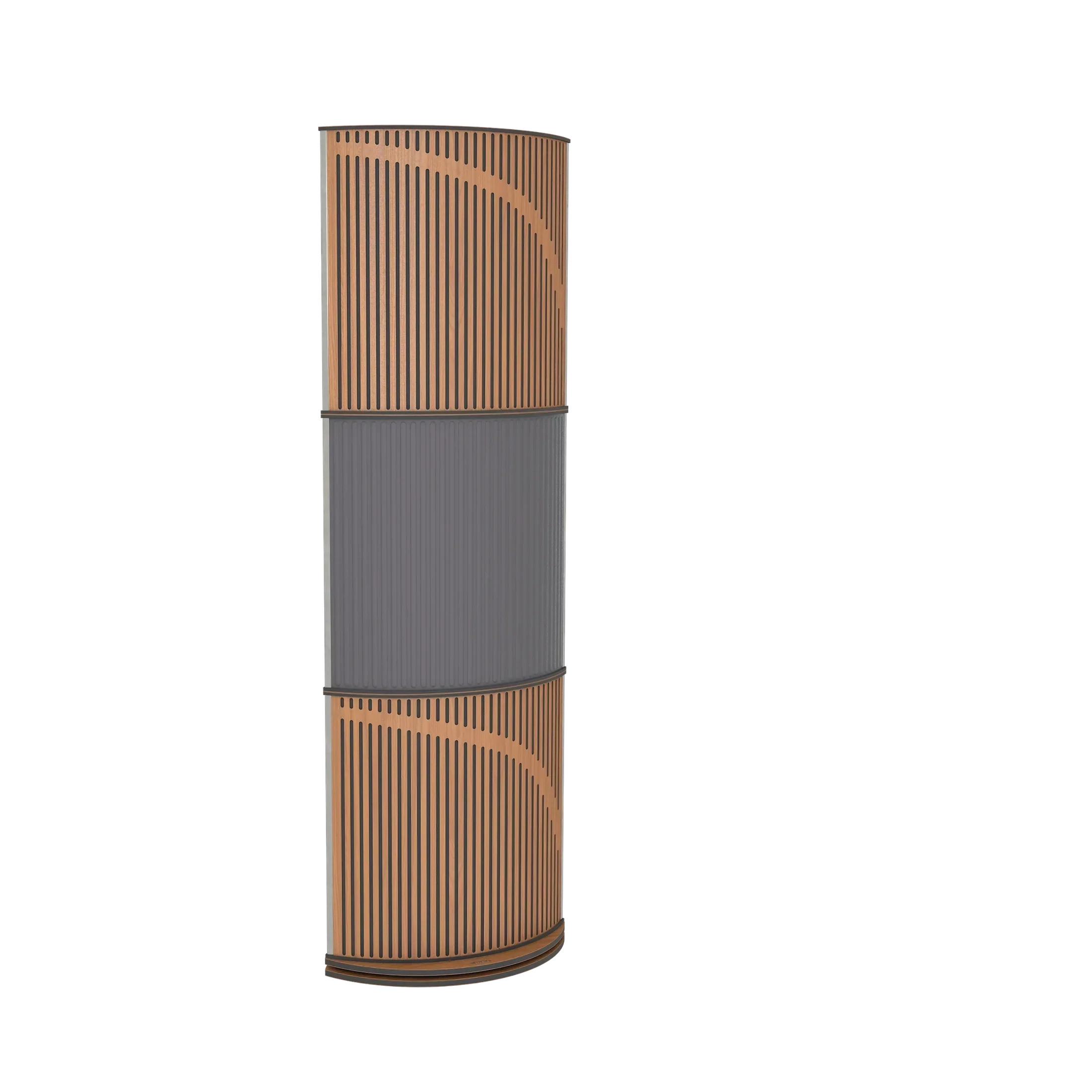 Vicoustic VicTotem Ultra VMT Free Standing Hybrid Acoustic Panel in Light Grey and Dark Wenge