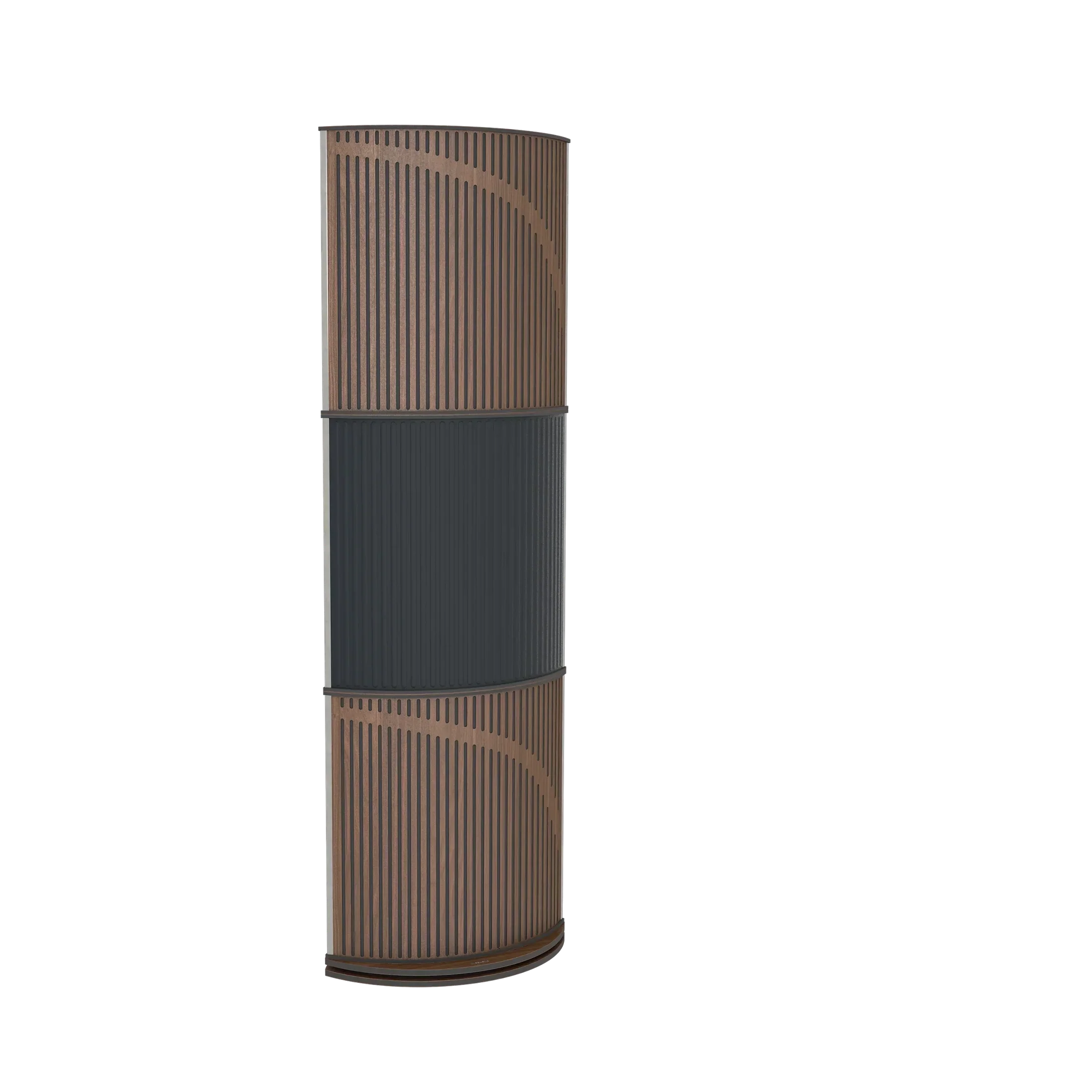 Vicoustic VicTotem Ultra VMT Free Standing Hybrid Acoustic Panel in Beige and Dark Walnut