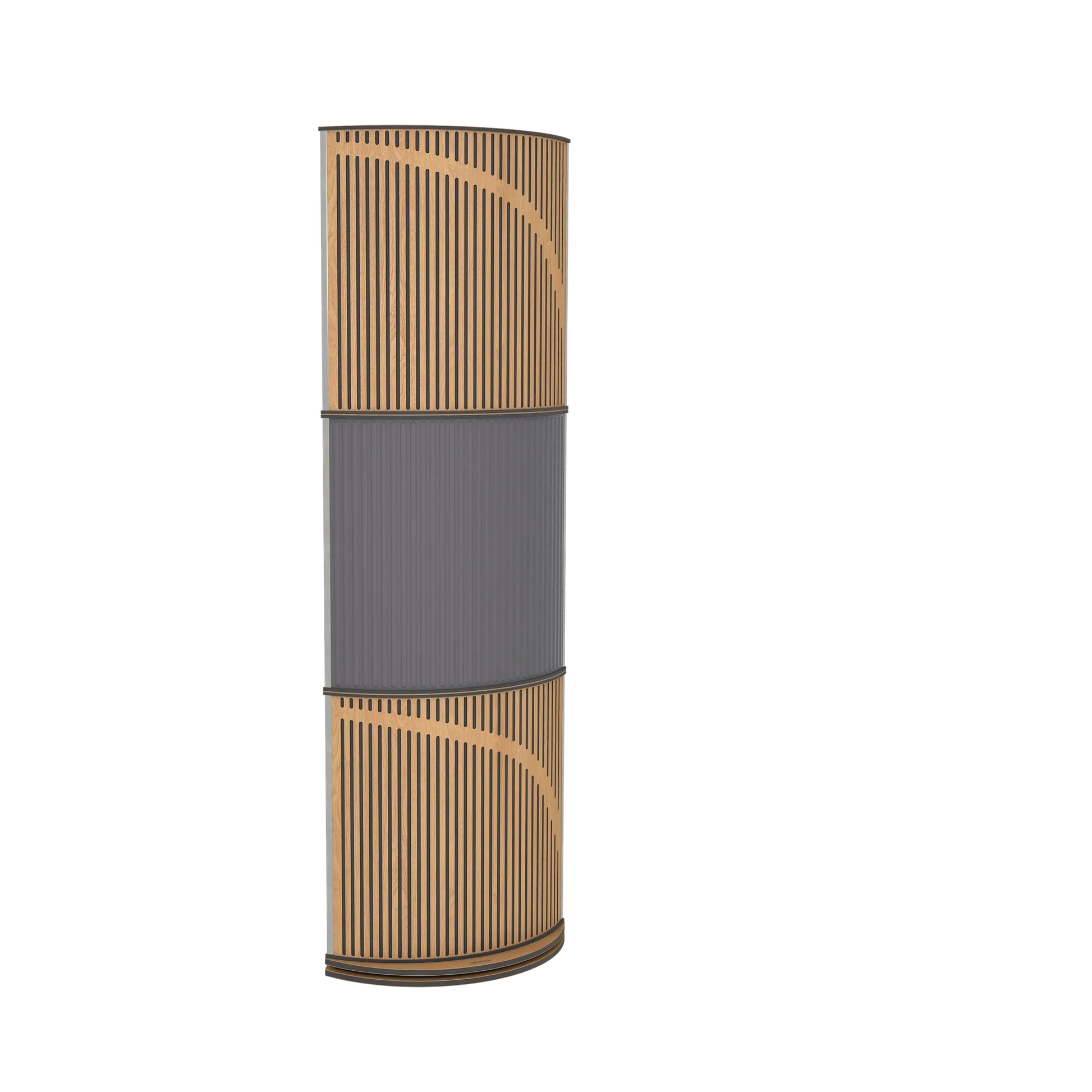 Vicoustic VicTotem Ultra VMT Free Standing Hybrid Acoustic Panel in Grey and Natural Walnut