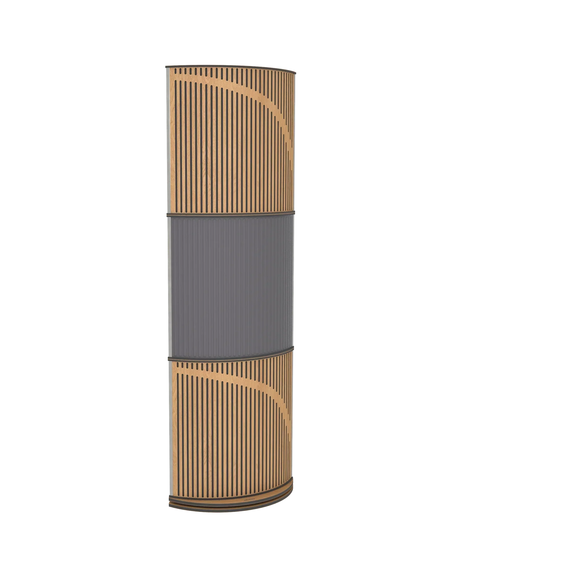 Vicoustic VicTotem Ultra VMT Free Standing Hybrid Acoustic Panel in Grey and Natural Walnut