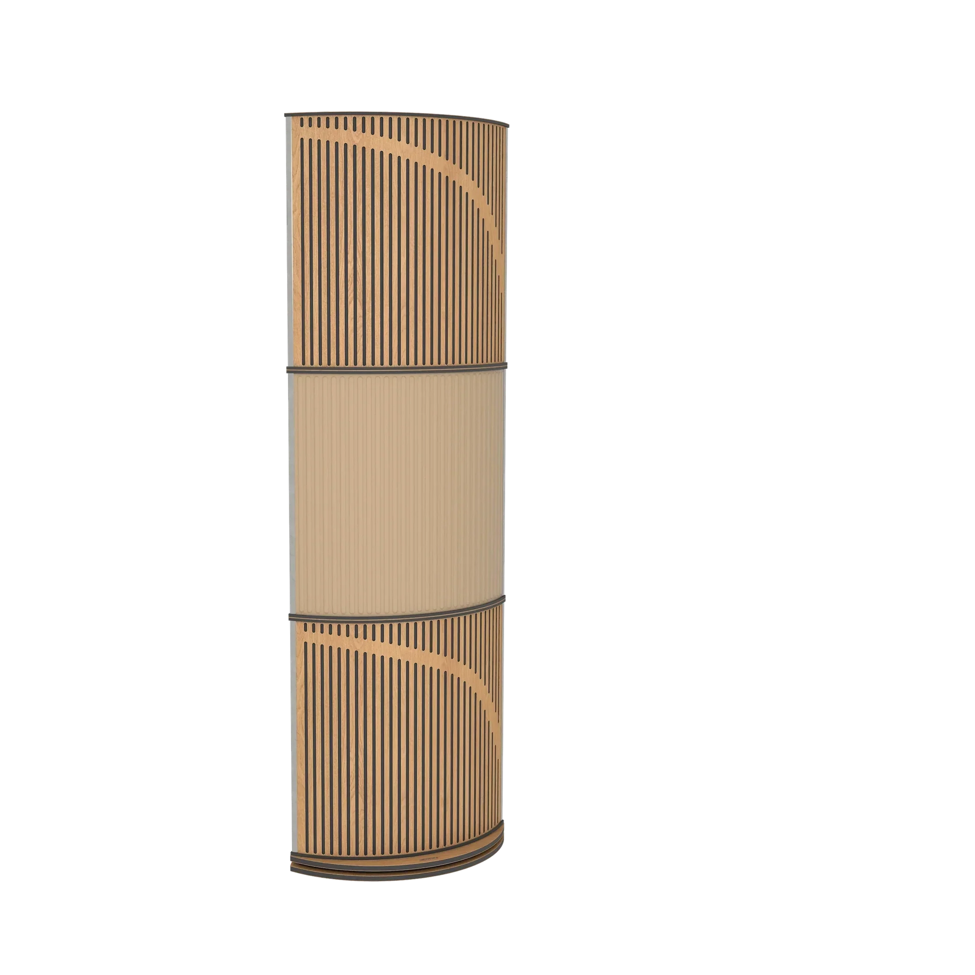 Vicoustic VicTotem Ultra VMT Free Standing Hybrid Acoustic Panel in Beige and Natural Walnut