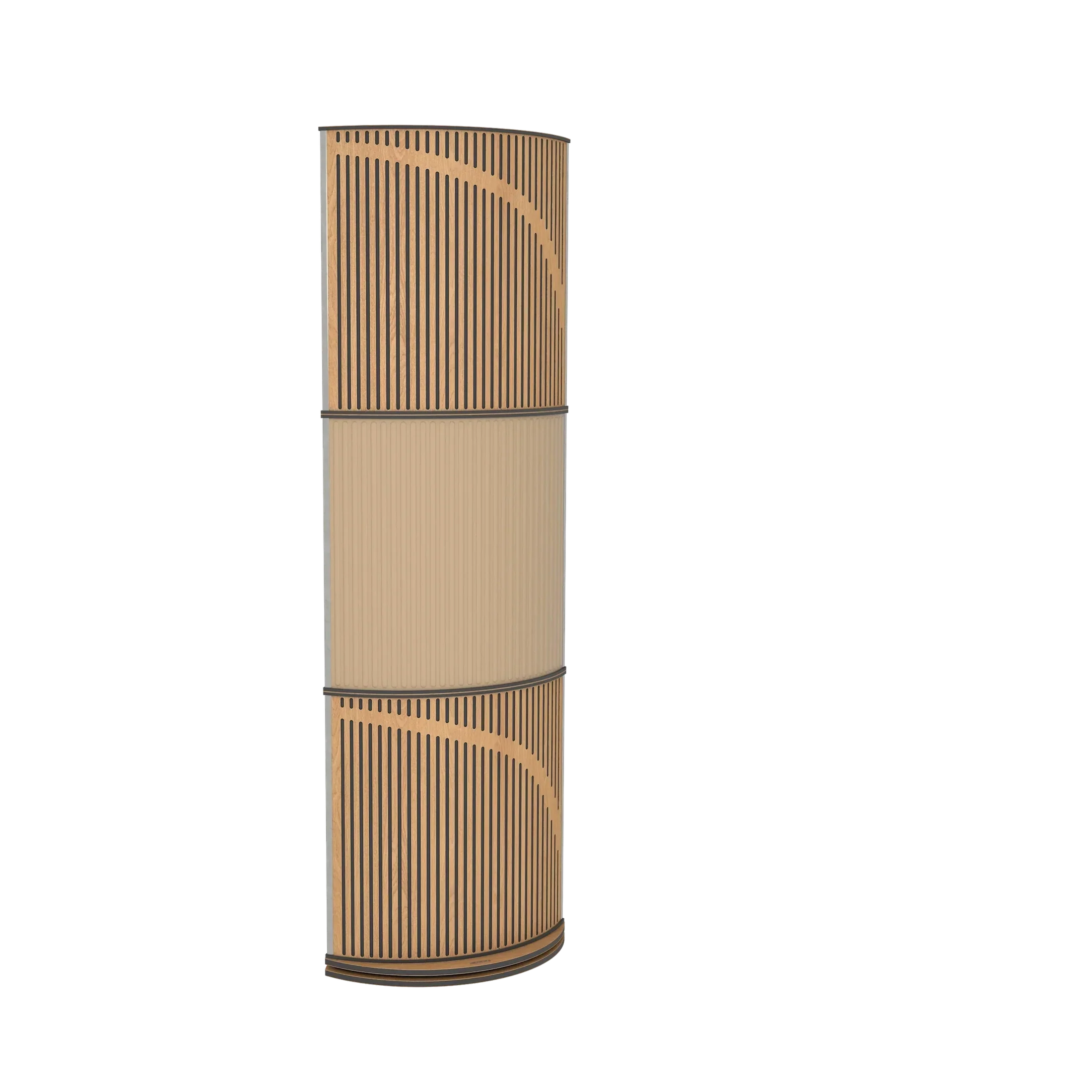Vicoustic VicTotem Ultra VMT Free Standing Hybrid Acoustic Panel in Beige and Natural Walnut