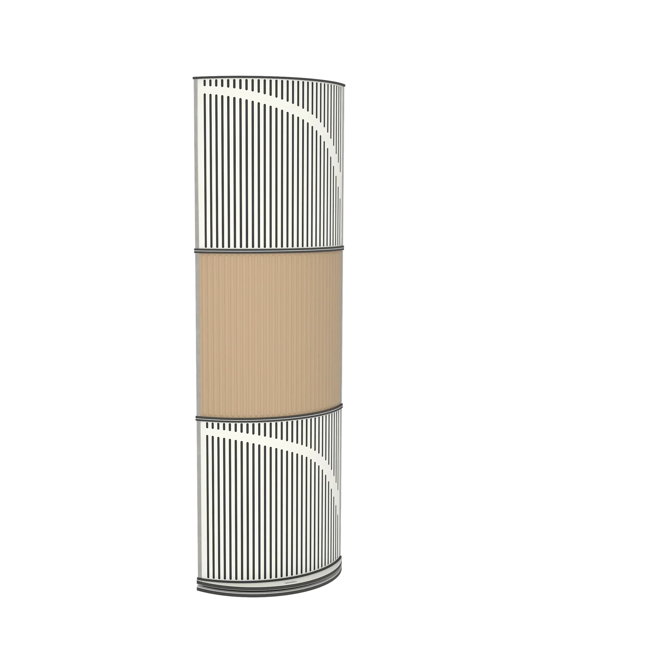 Vicoustic VicTotem Ultra VMT Free Standing Hybrid Acoustic Panel in Beige and White Matte