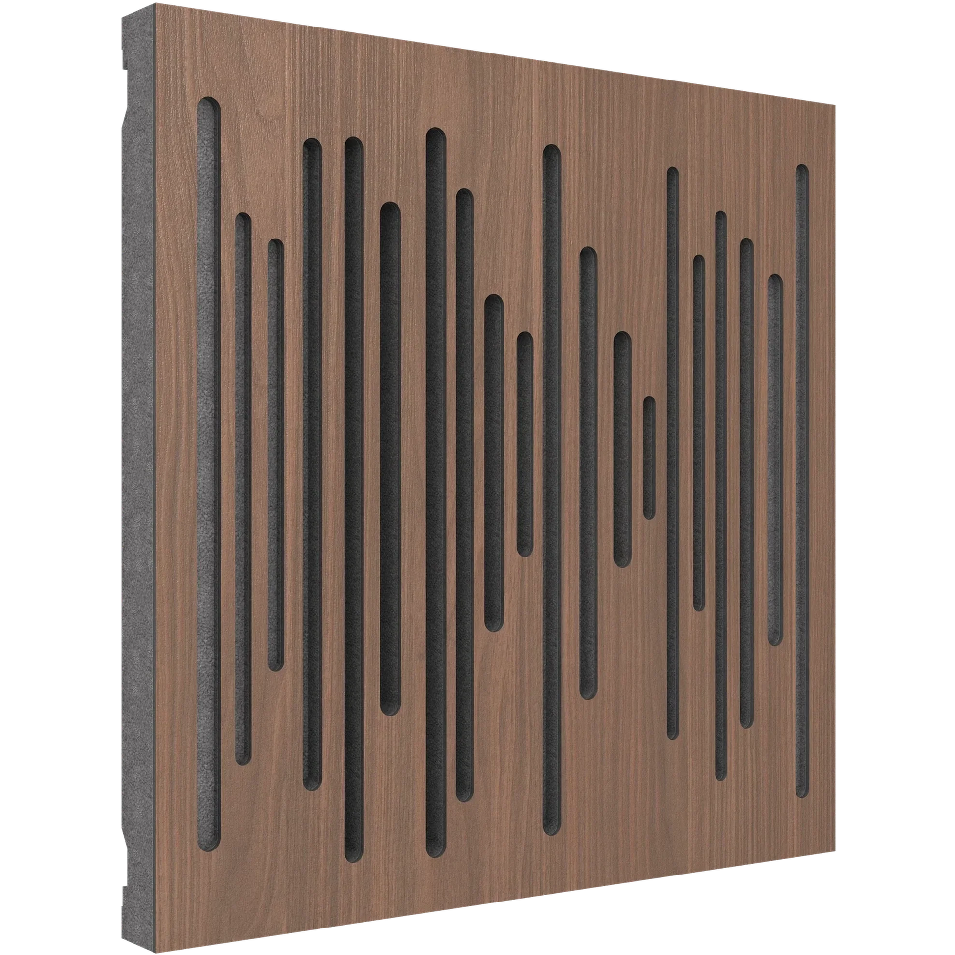 Vicoustic Wavewood Diffuser Ultra MKII Sound Diffusion Acoustic Panels in Dark Walnut and Grey
