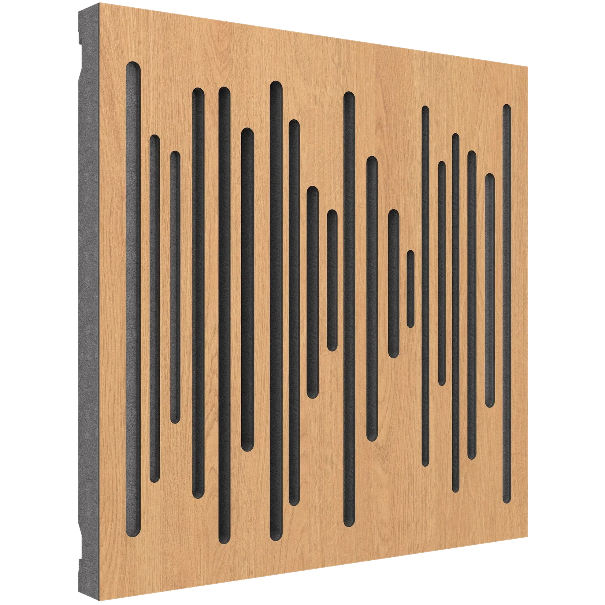 Vicoustic Wavewood Diffuser Ultra MKII Sound Diffusion Acoustic Panels in Natural Oak and Grey