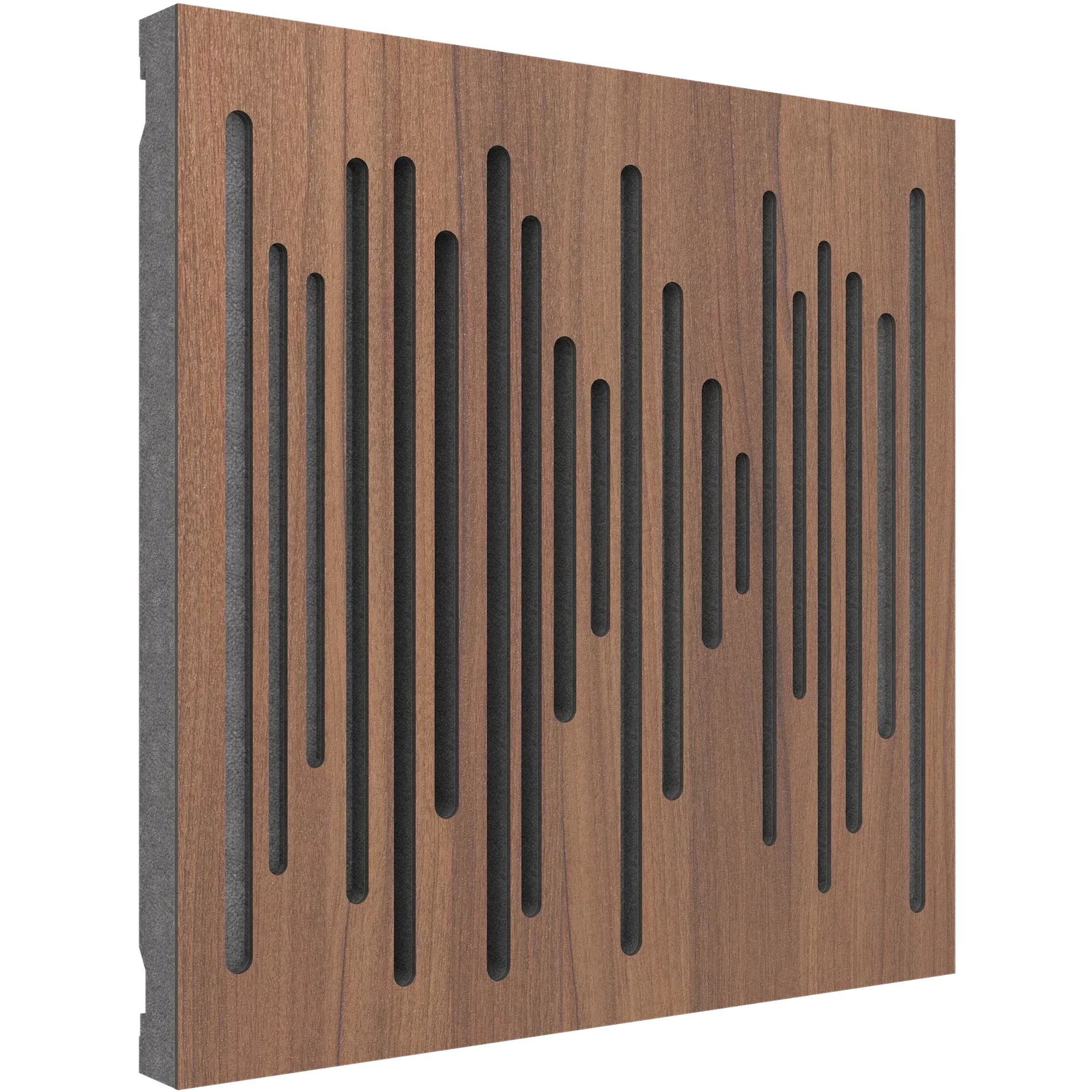 Vicoustic Wavewood Diffuser Ultra MKII Sound Diffusion Acoustic Panels in Natural Walnut and Grey