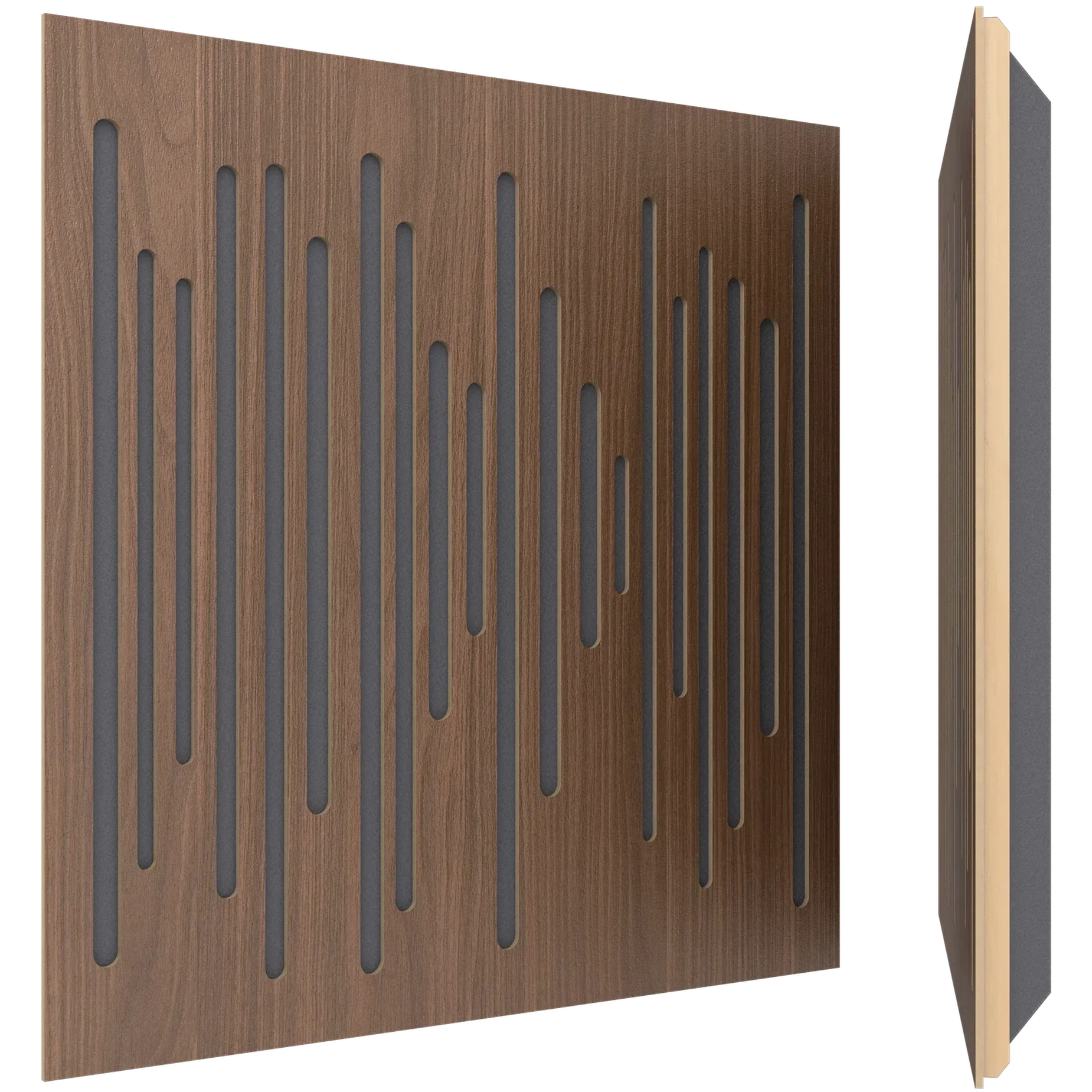 Vicoustic Wavewood Ultra Lite Sound Absorbing Acoustic Panel in Dark Walnut