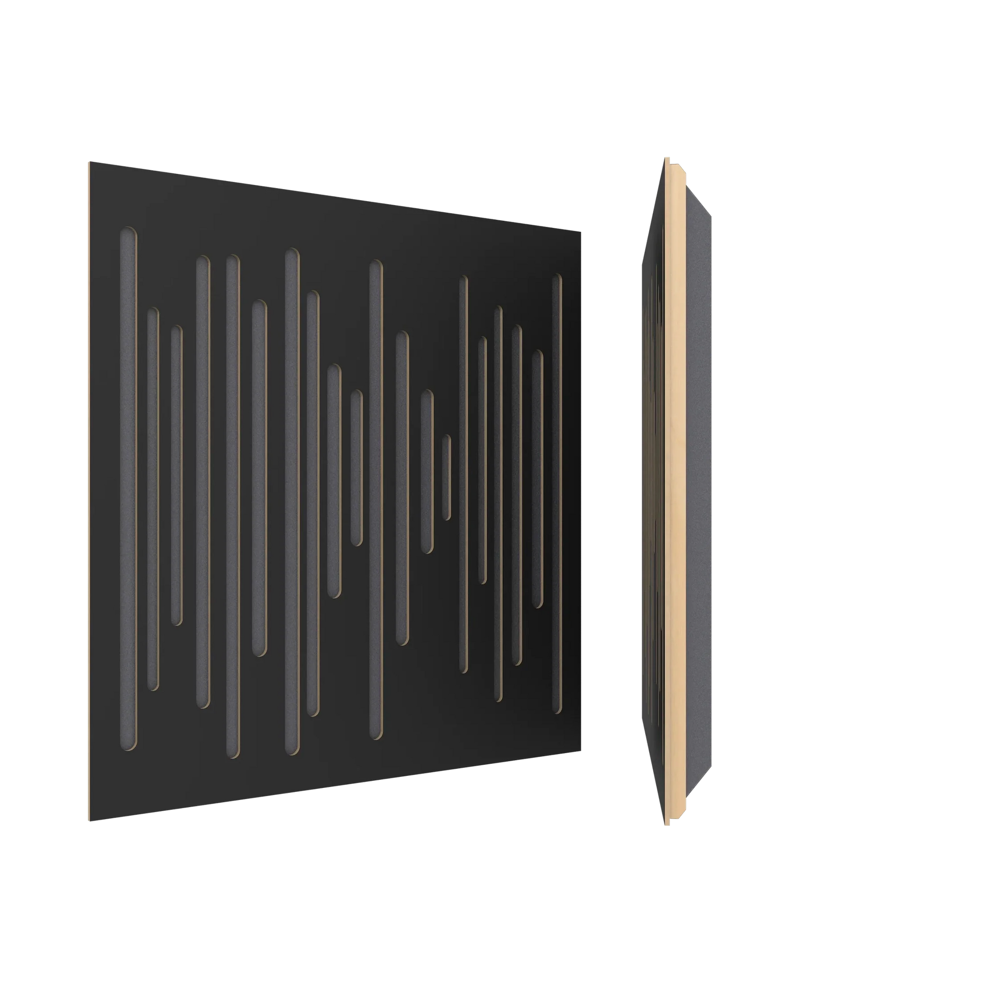 Vicoustic Wavewood Ultra Lite Sound Absorbing Acoustic Panel in Black Matte