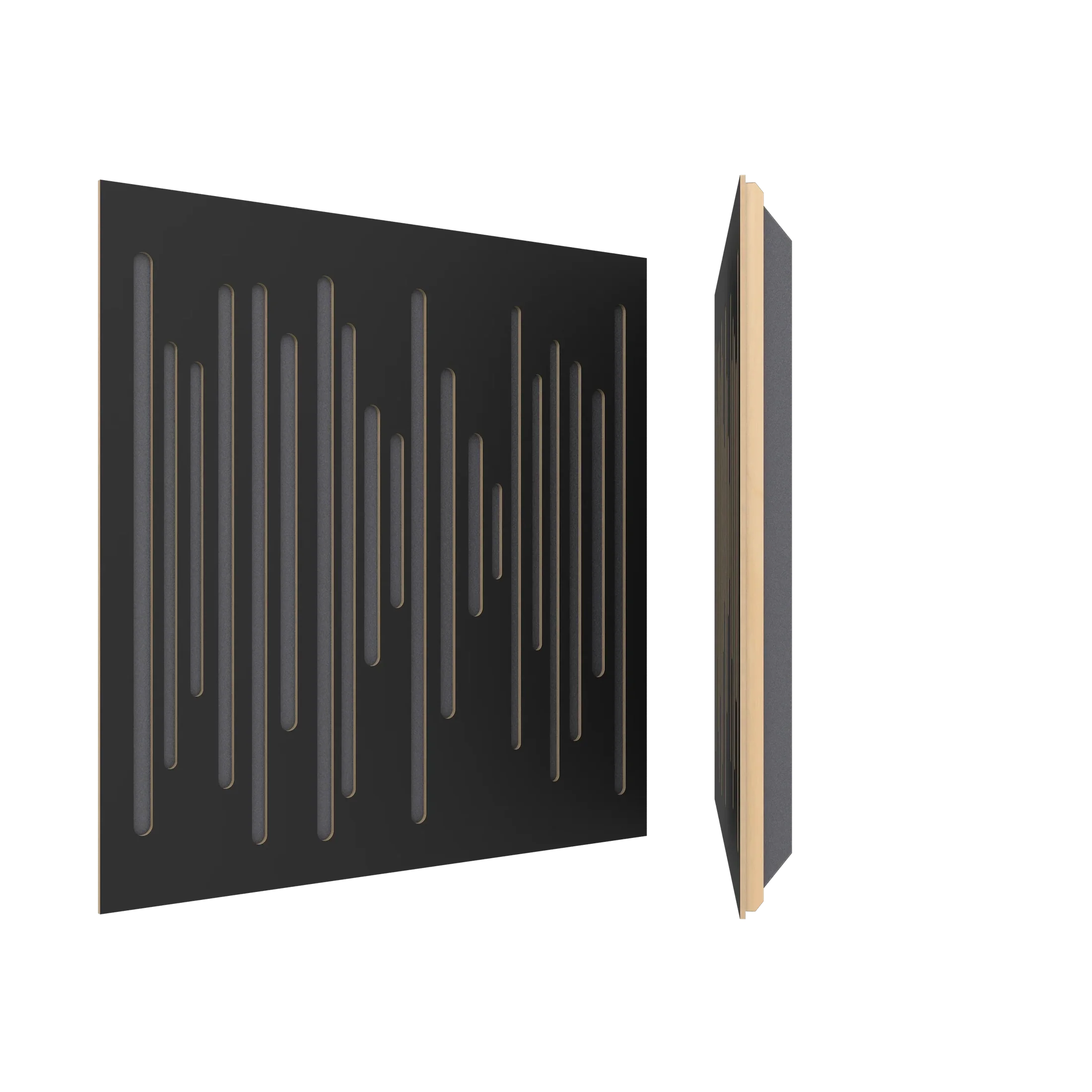 Vicoustic Wavewood Ultra Lite Sound Absorbing Acoustic Panel in Black Matte