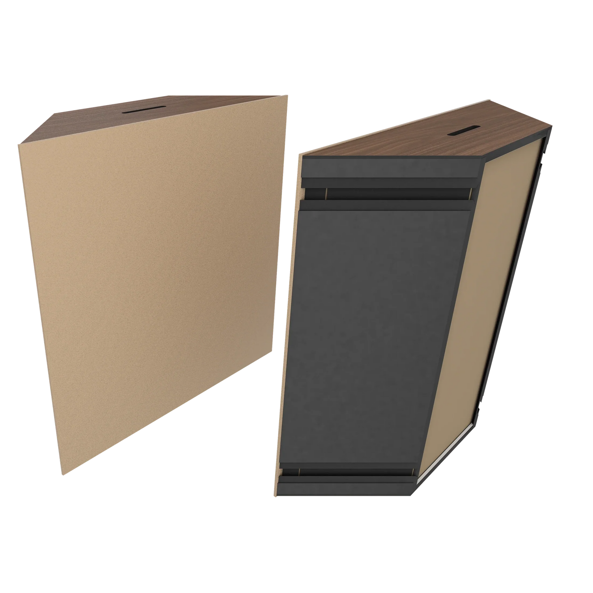 Vicoustic Super Bass Extreme Ultra VMT Bass Trap Acoustic Panel in Beige and Dark Walnut