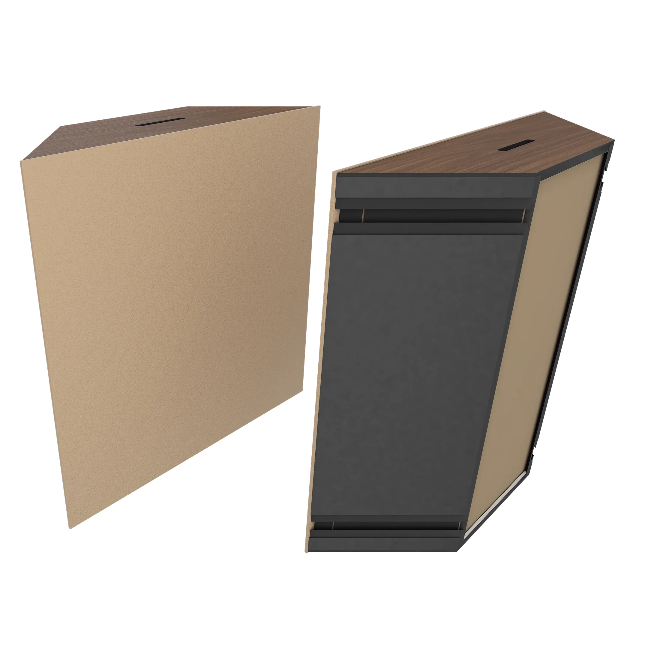 Vicoustic Super Bass Extreme Ultra VMT Bass Trap Acoustic Panel in Beige and Dark Walnut