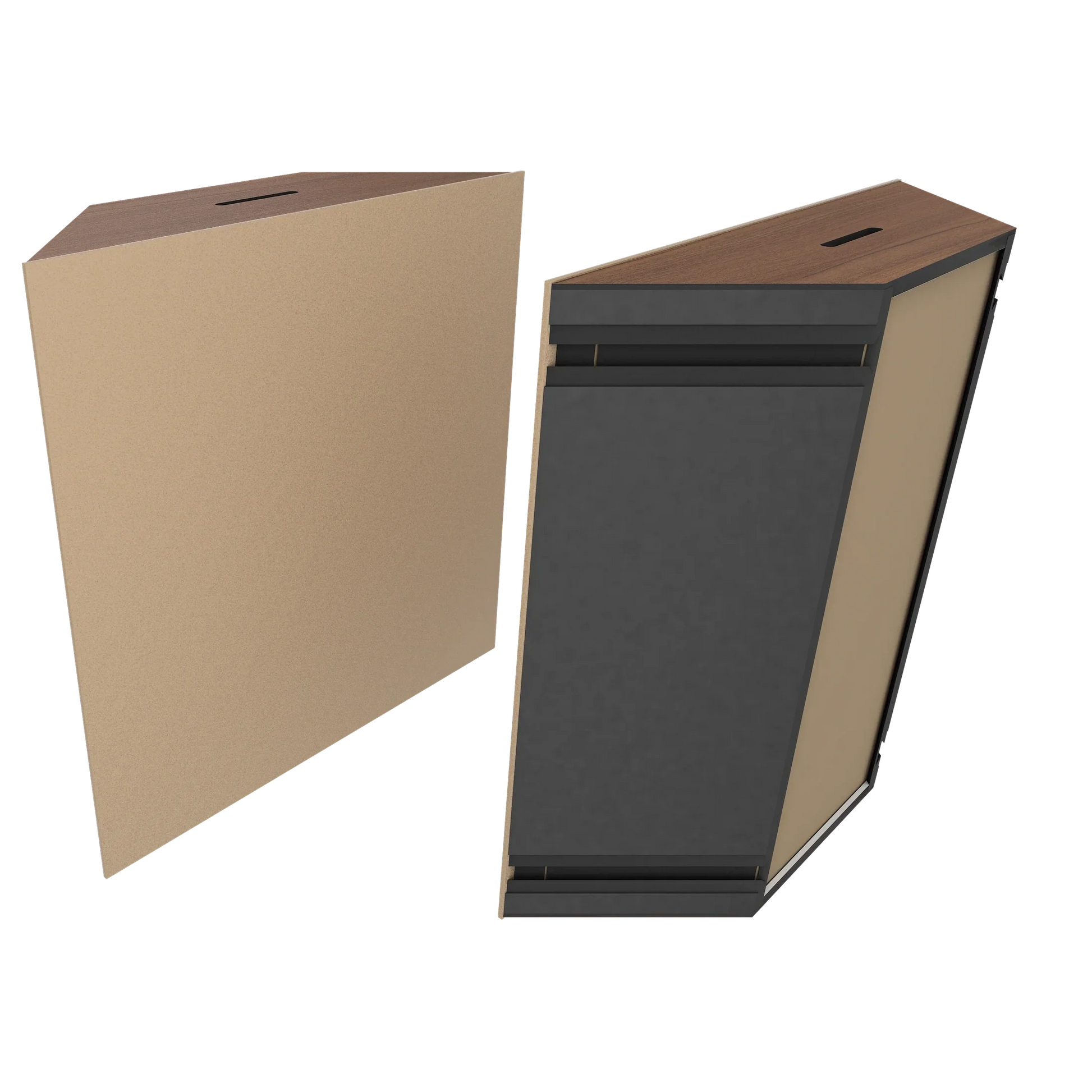 Vicoustic Super Bass Extreme Ultra VMT Bass Trap Acoustic Panel in Beige and Natural Walnut